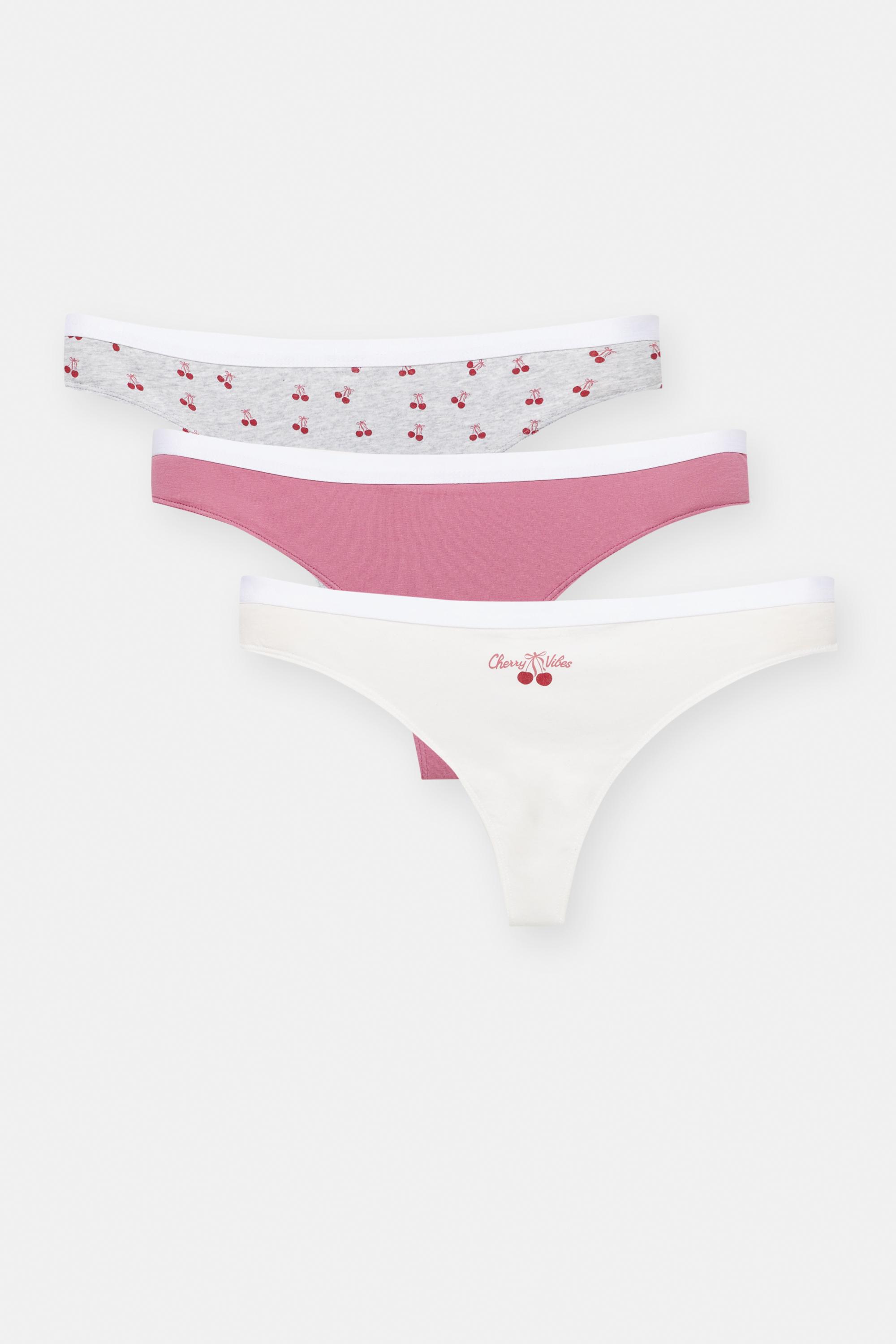 Lot De 3 Tangas Cerises - Pull&Bear - Modalova