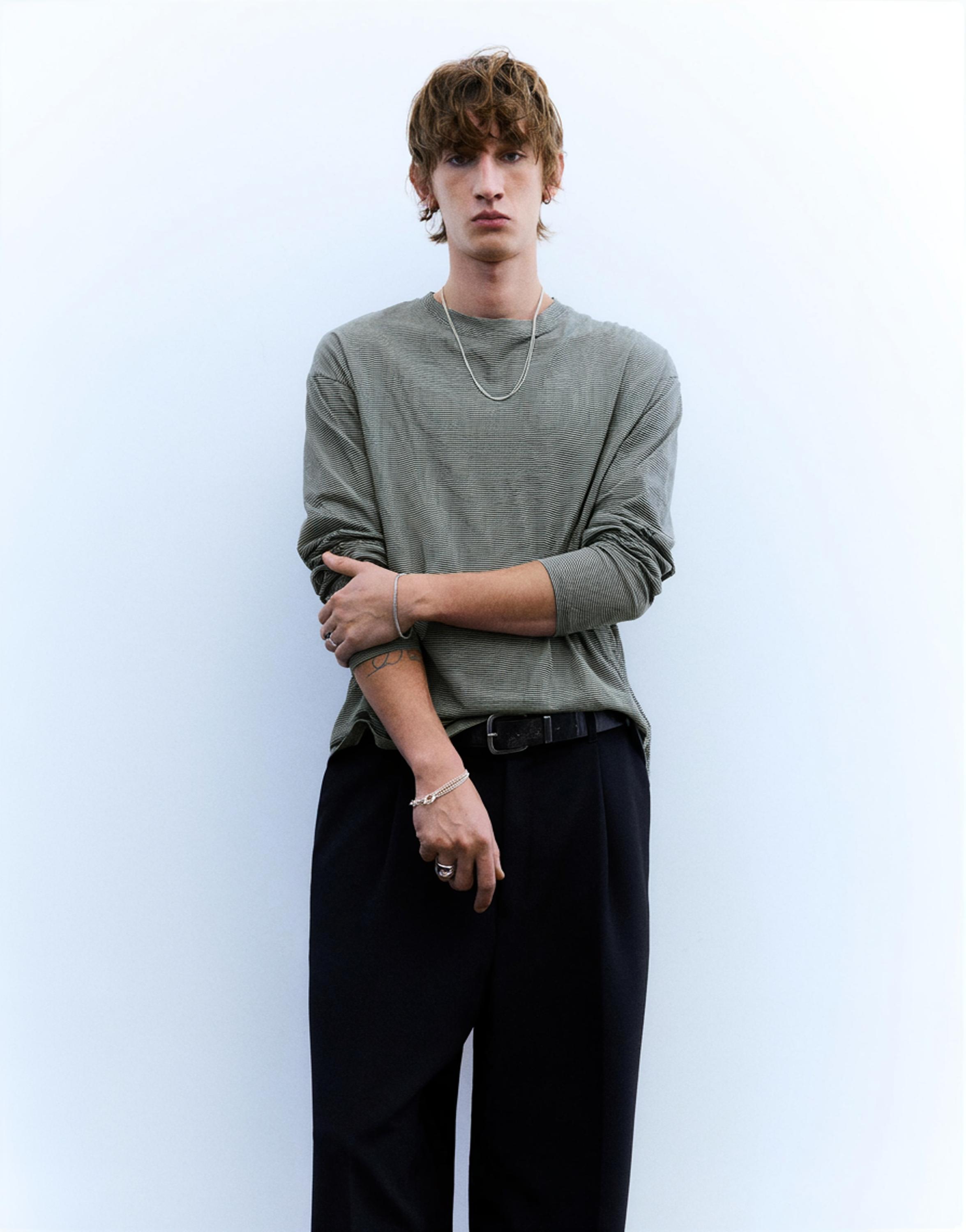 Uzun kollu çizgili t-shirt - Görsel 11