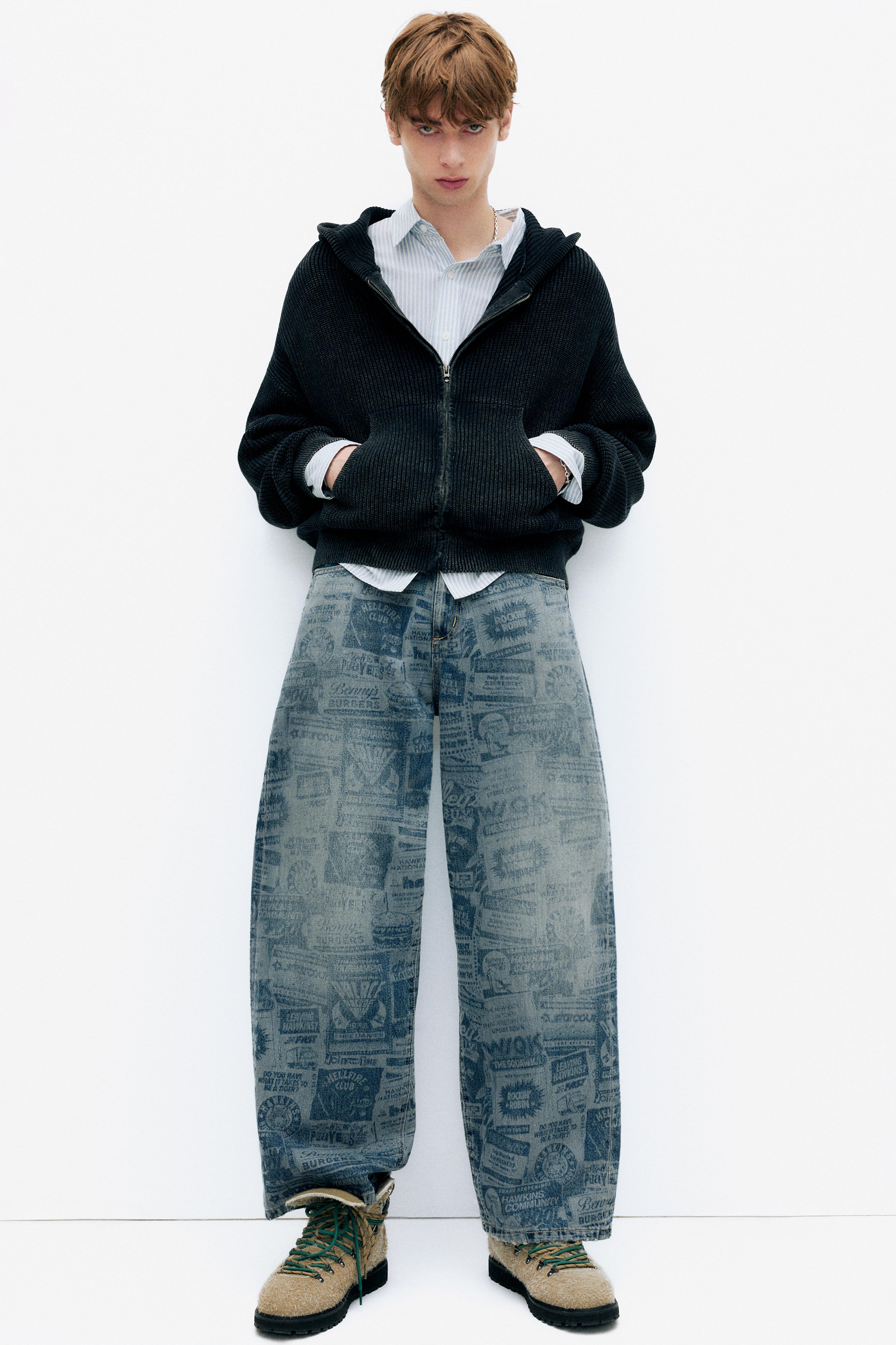 Stranger Things wide-leg jeans — Medium blue