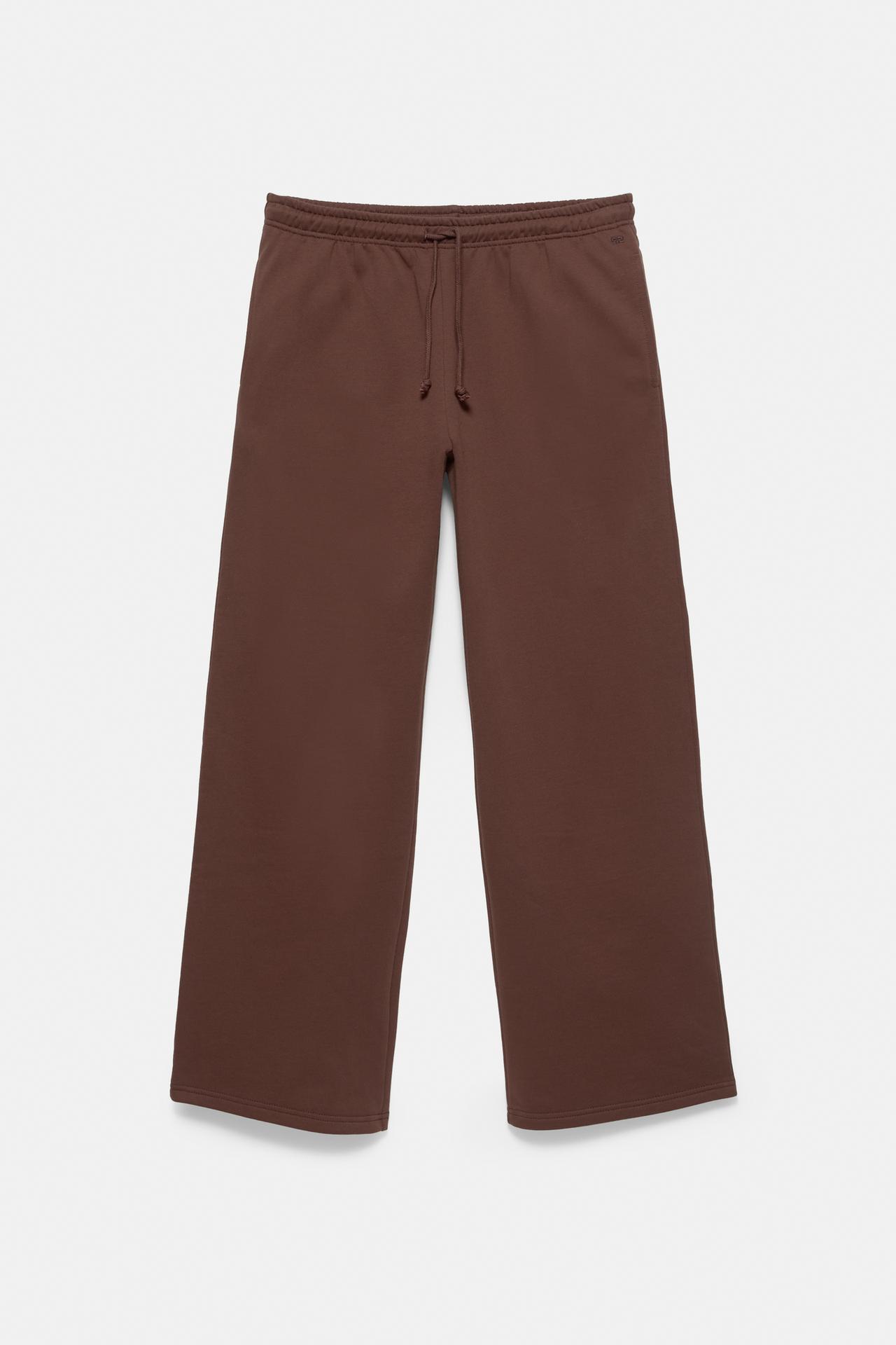 Wide-leg jogger trousers — Brown