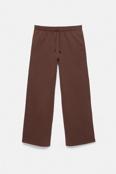 Wide-leg jogger trousers — Brown 6