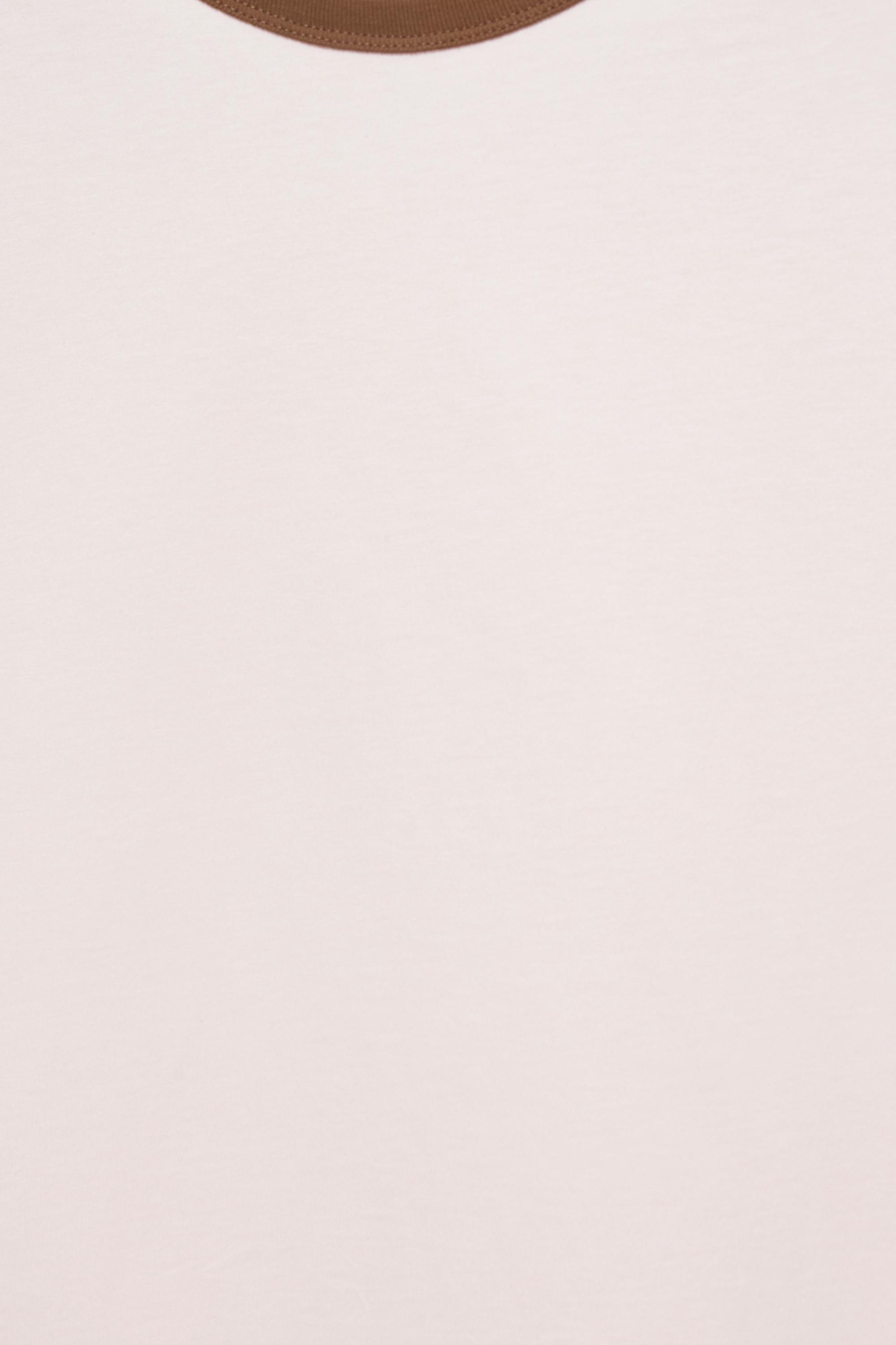 Contrast trim T-shirt — Pink