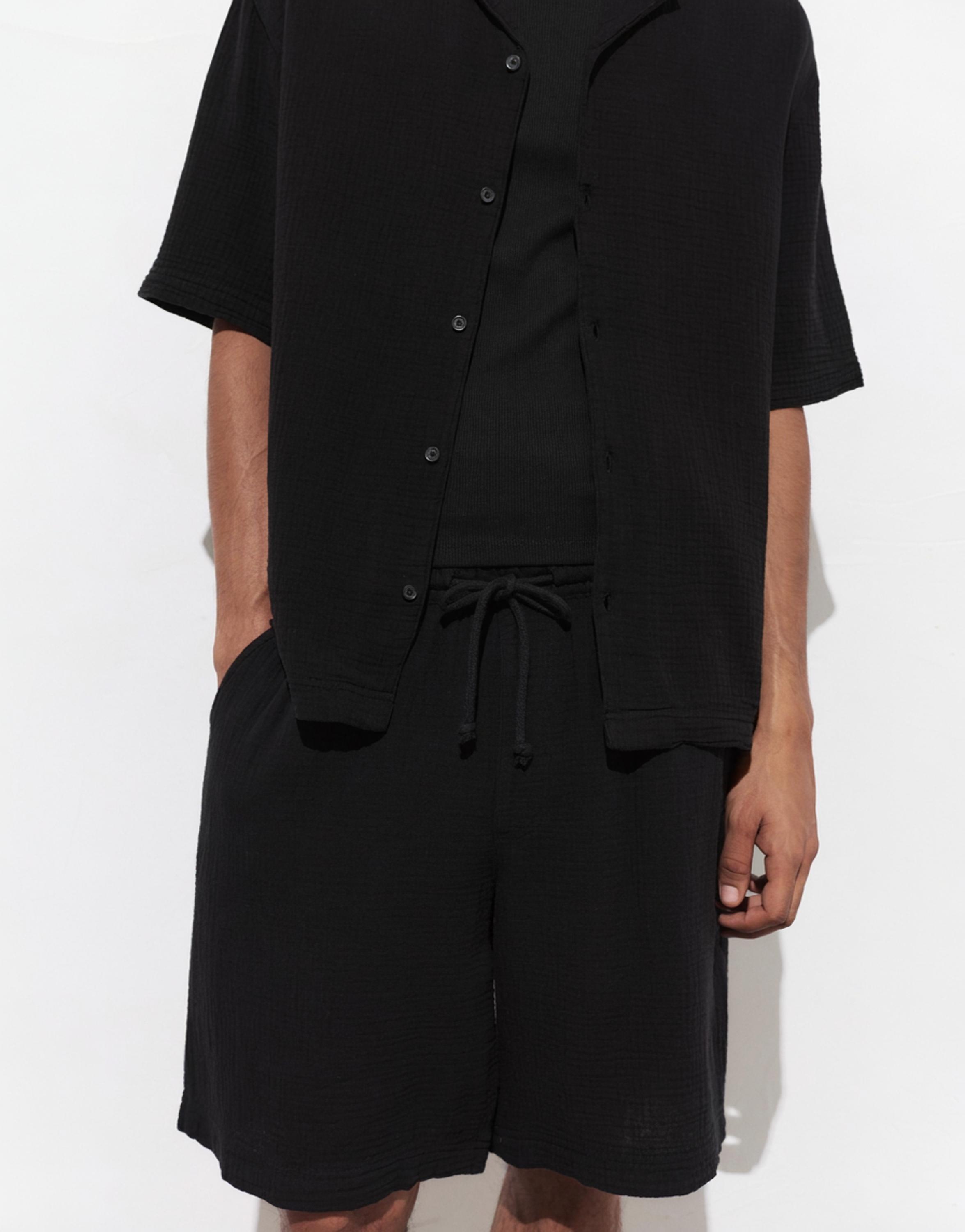 Bermuda sweat shorts — Black