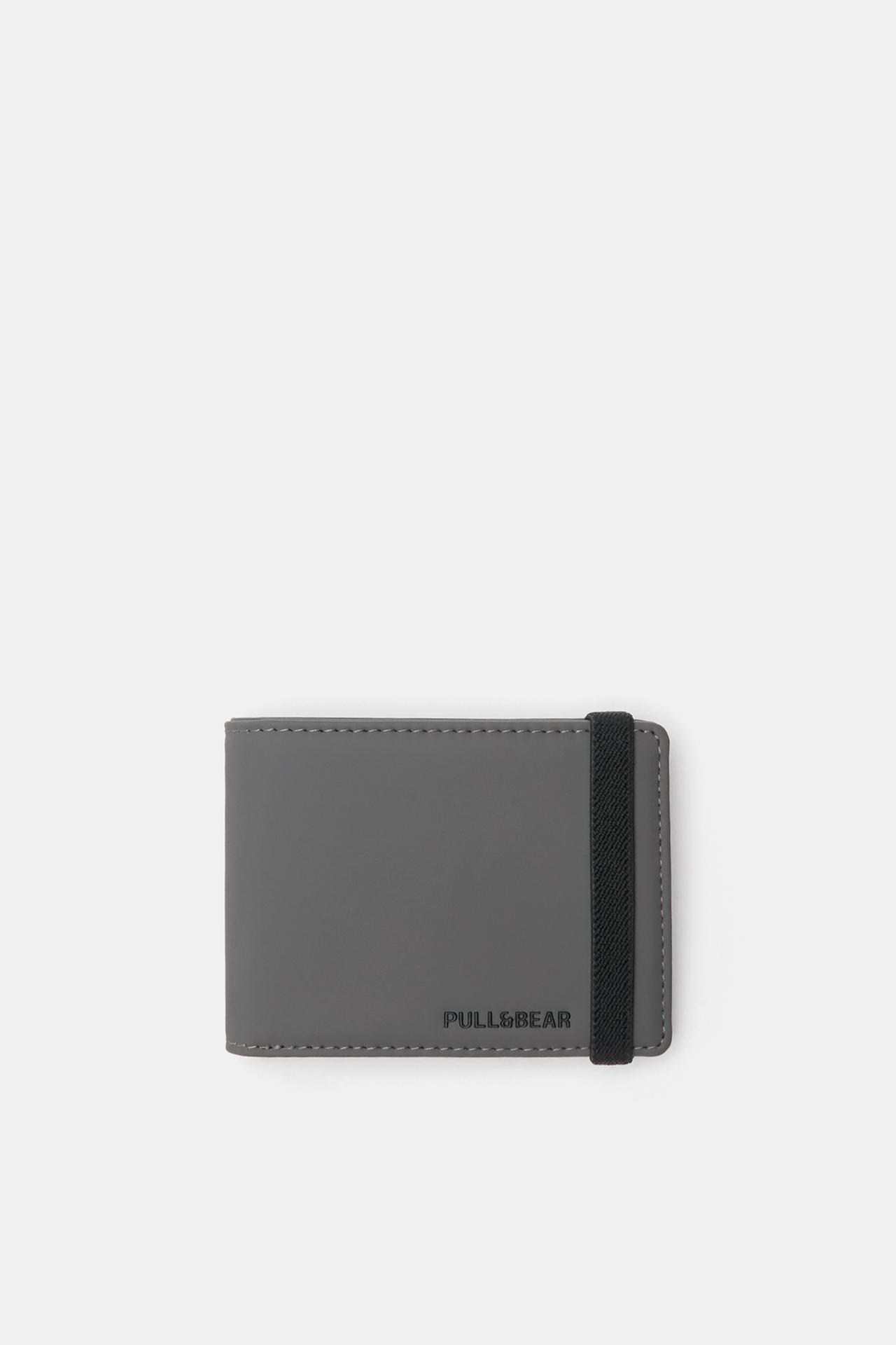 Rubberised wallet — Grey