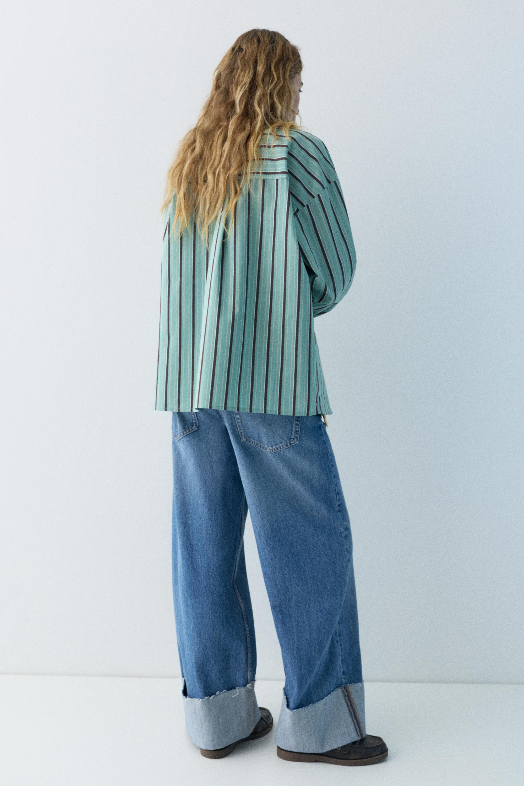 Cepli çizgili gömlek - Görsel 7