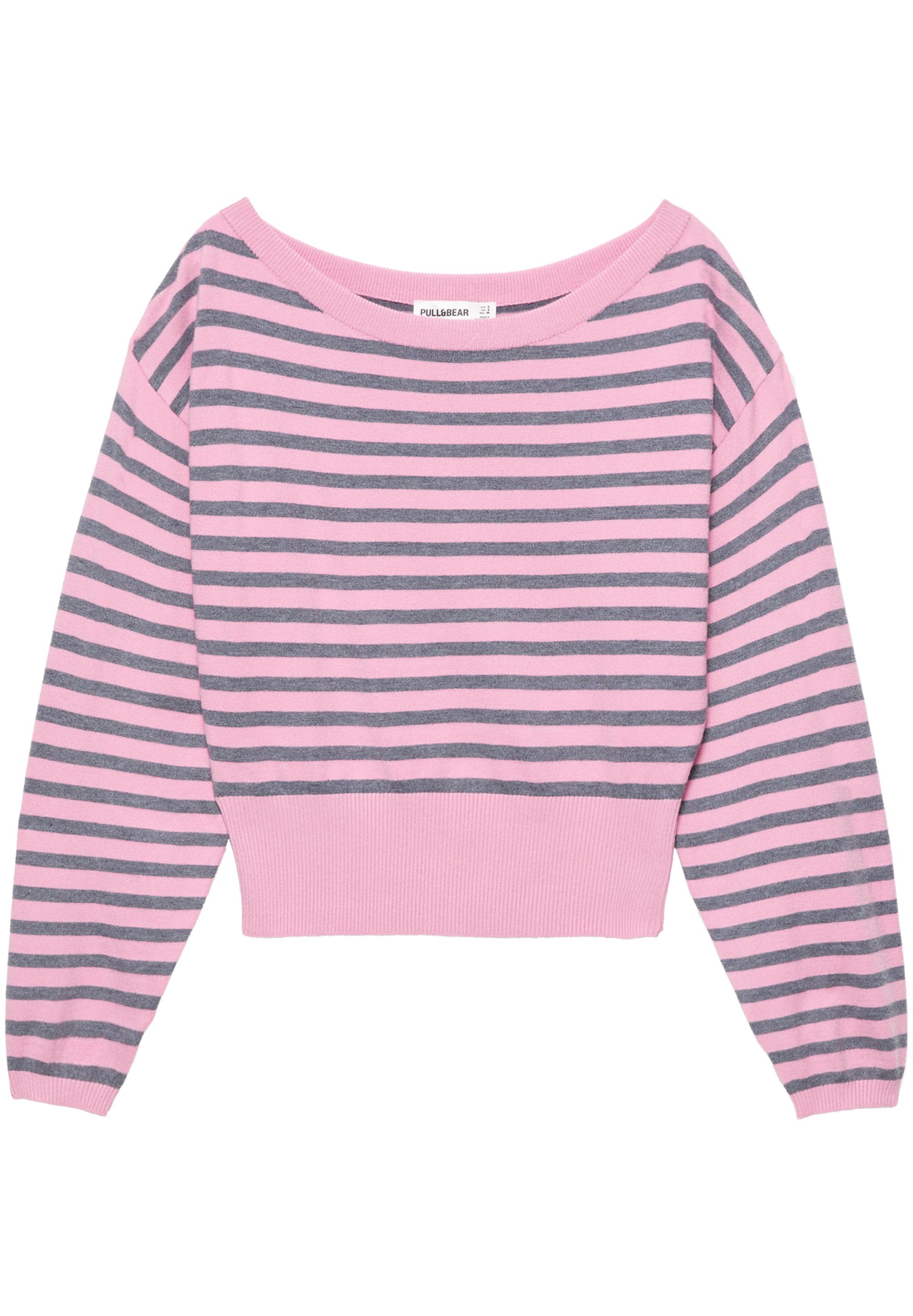 Asymmetric neck jumper — Pink