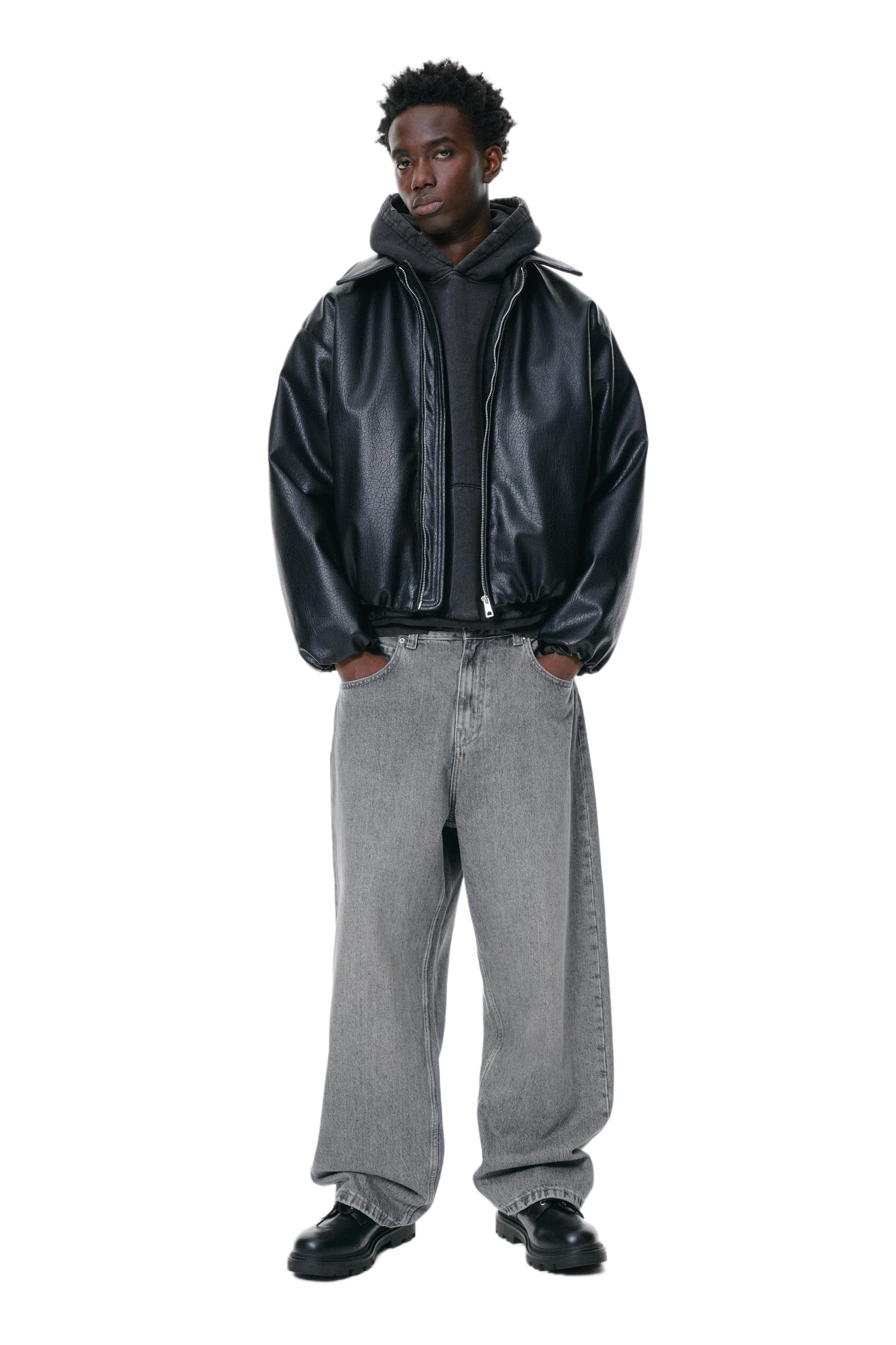 Relaxed fit baggy jeans — Pale grey