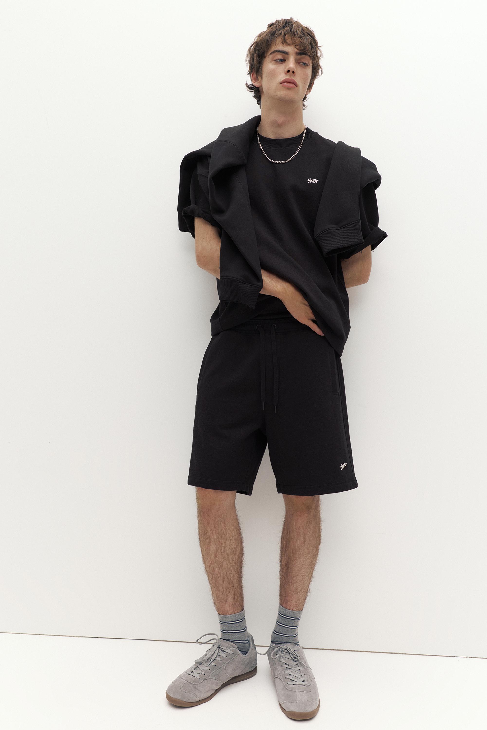 Logolu jogger bermuda şort - Görsel 67