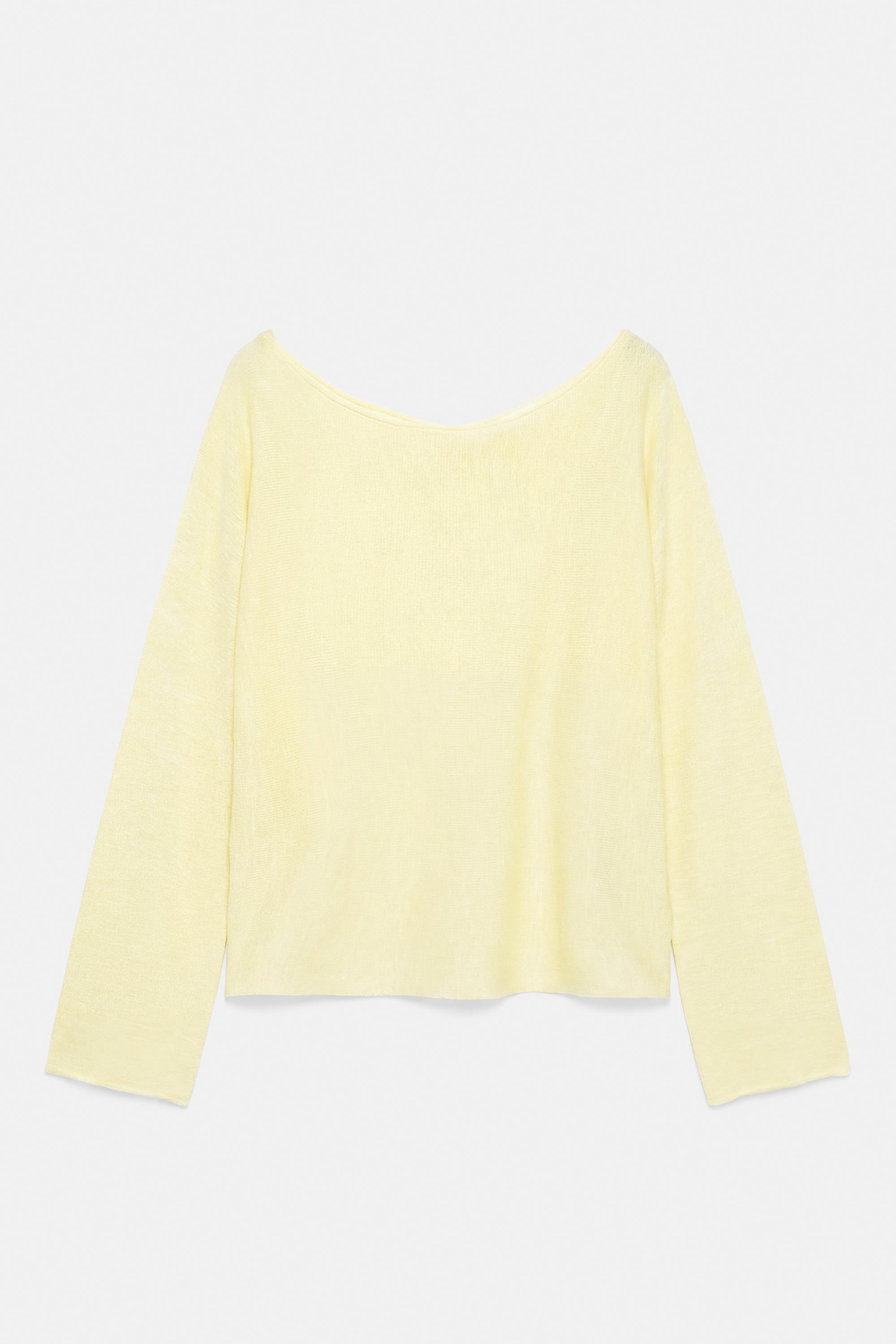 Asymmetric fine knit jumper