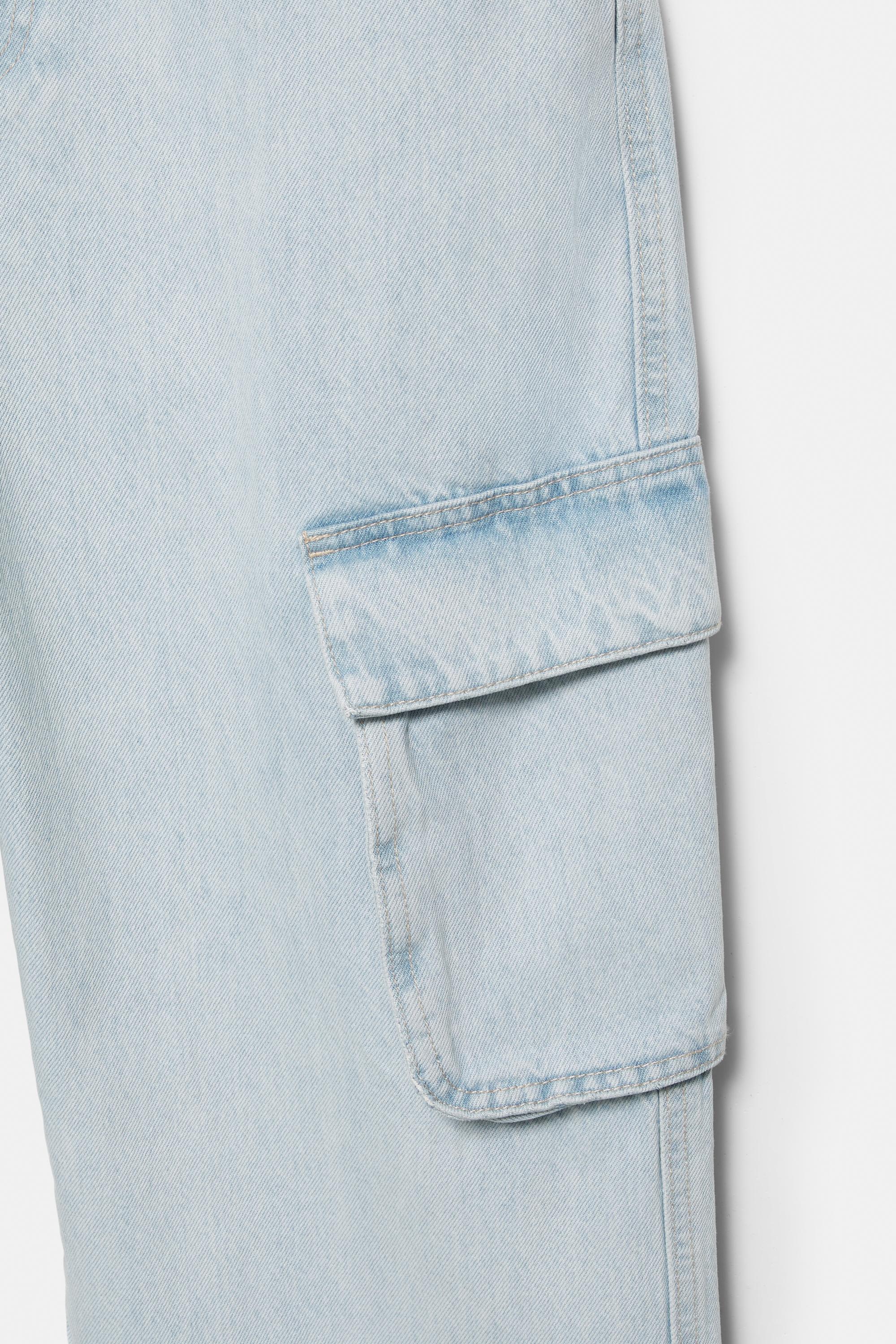 Baggy cargo jeans — Pale blue