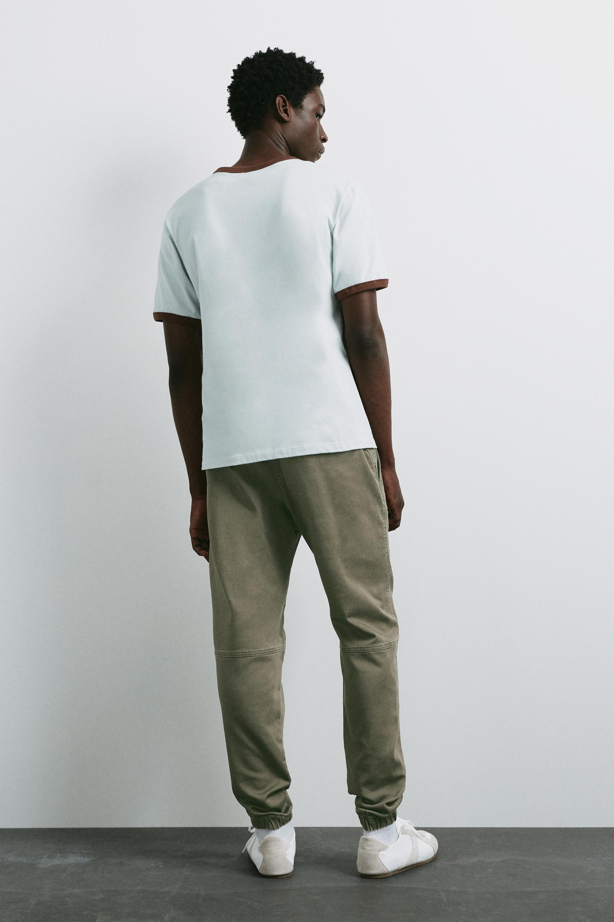 Regular fit jogging trousers — Dark khaki