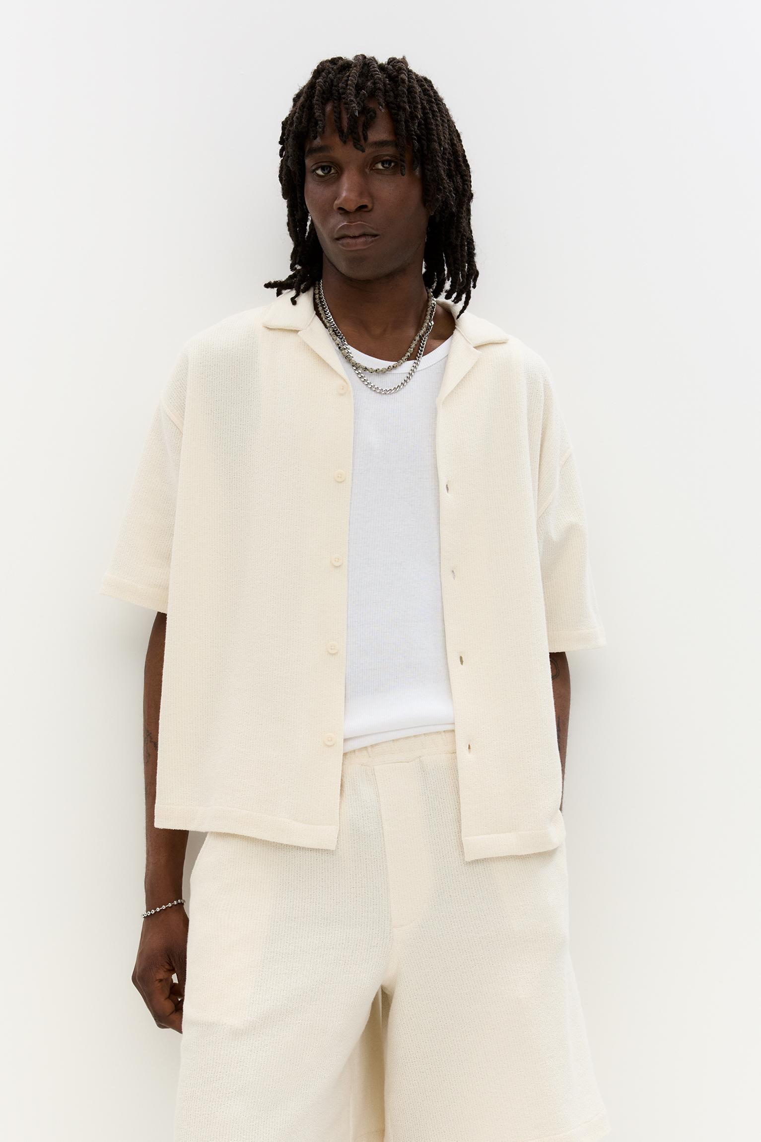 Rustikales Hemd Mit Kurzen Ärmeln