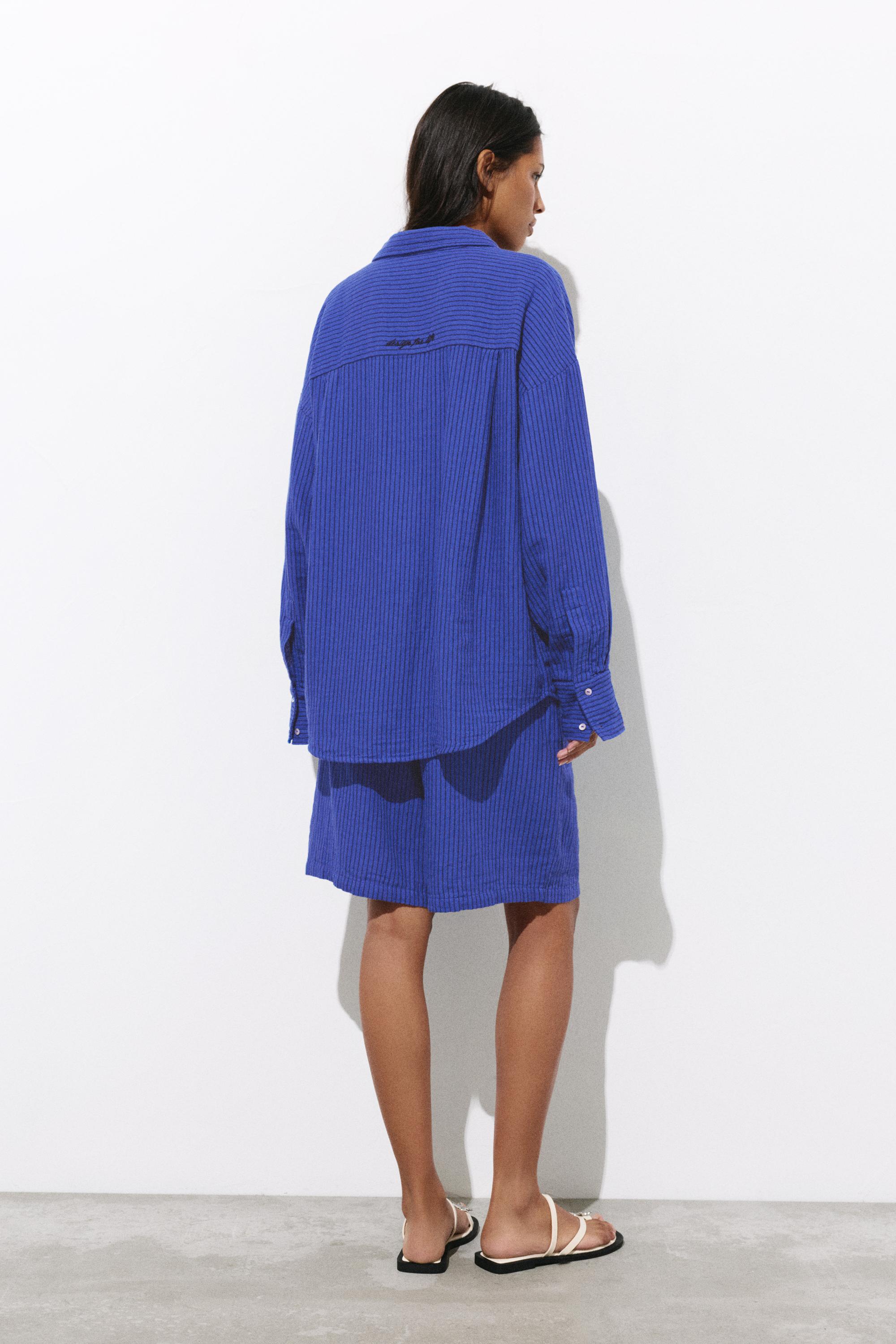 Striped rustic blue shirt — Indigo