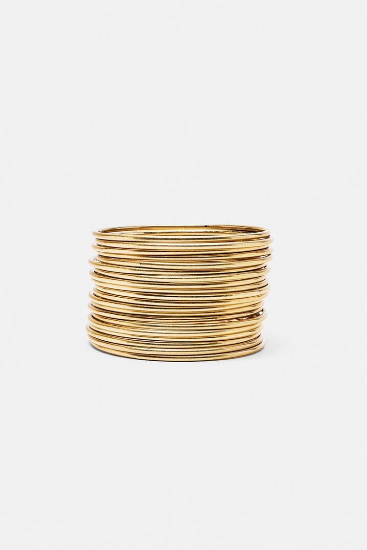 Pack of thin bracelets — Gold