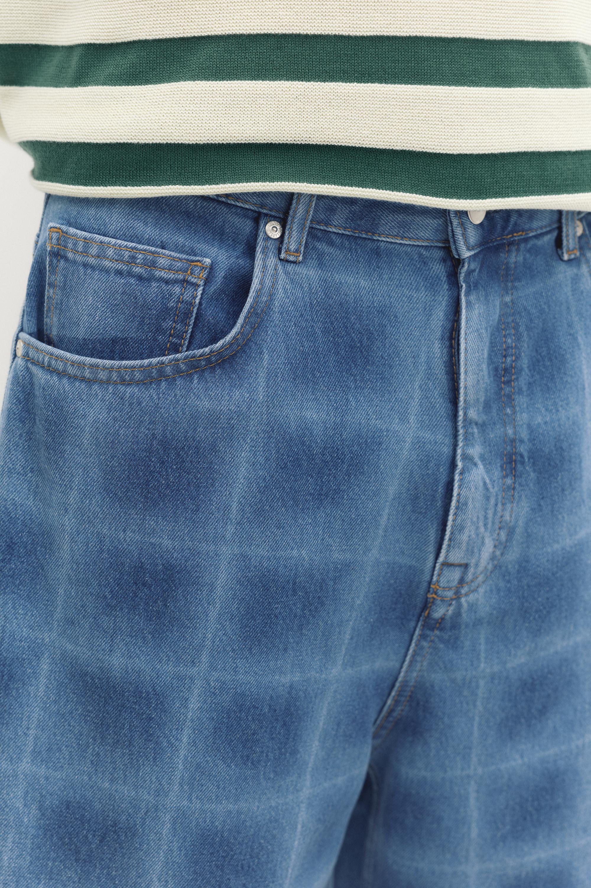 Lazer baskılı skater denim bermuda - Görsel 12