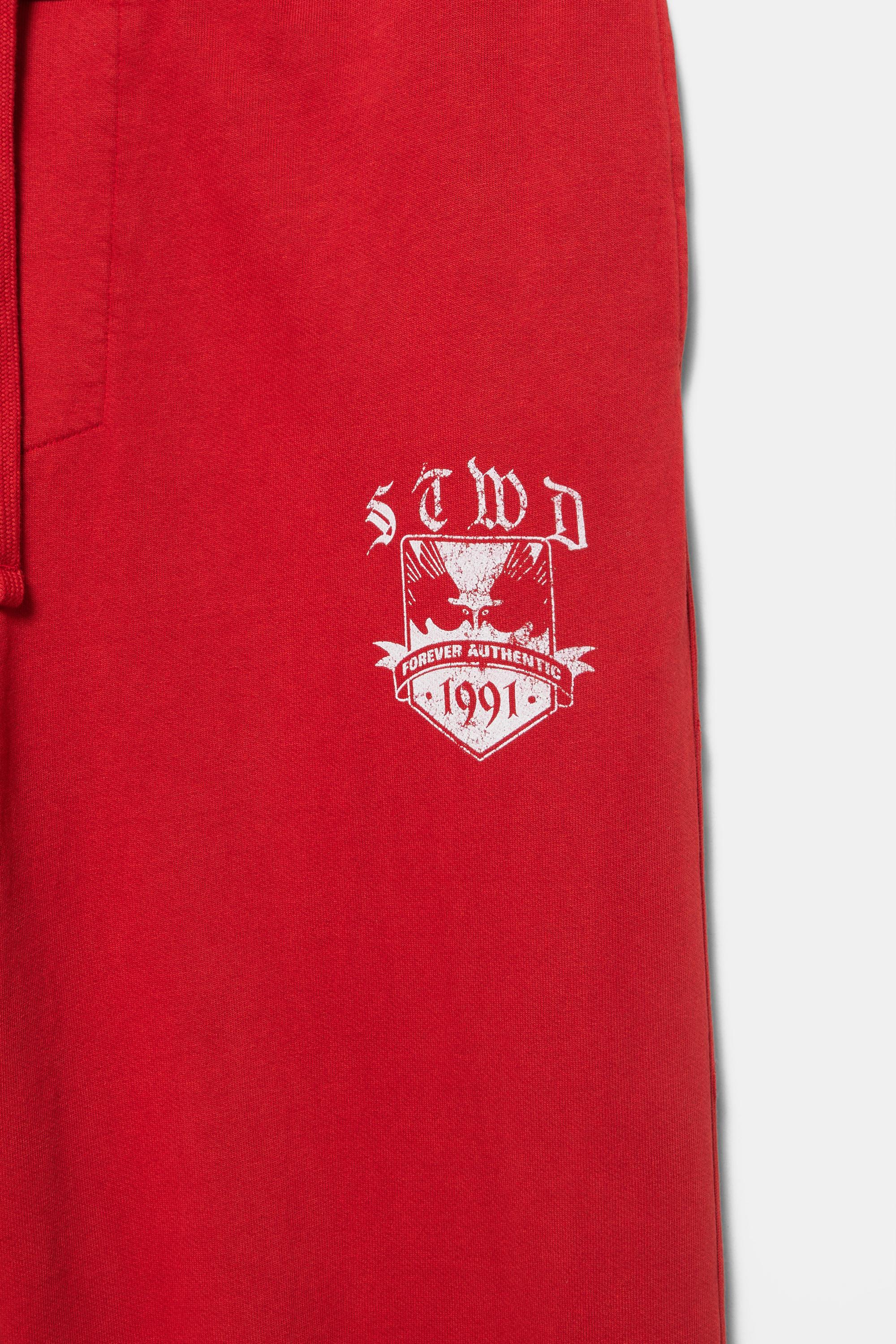 STWD varsity tracksuit trousers — Red
