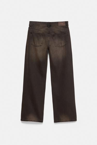 Low-rise straight-leg jeans — Dark brown 7