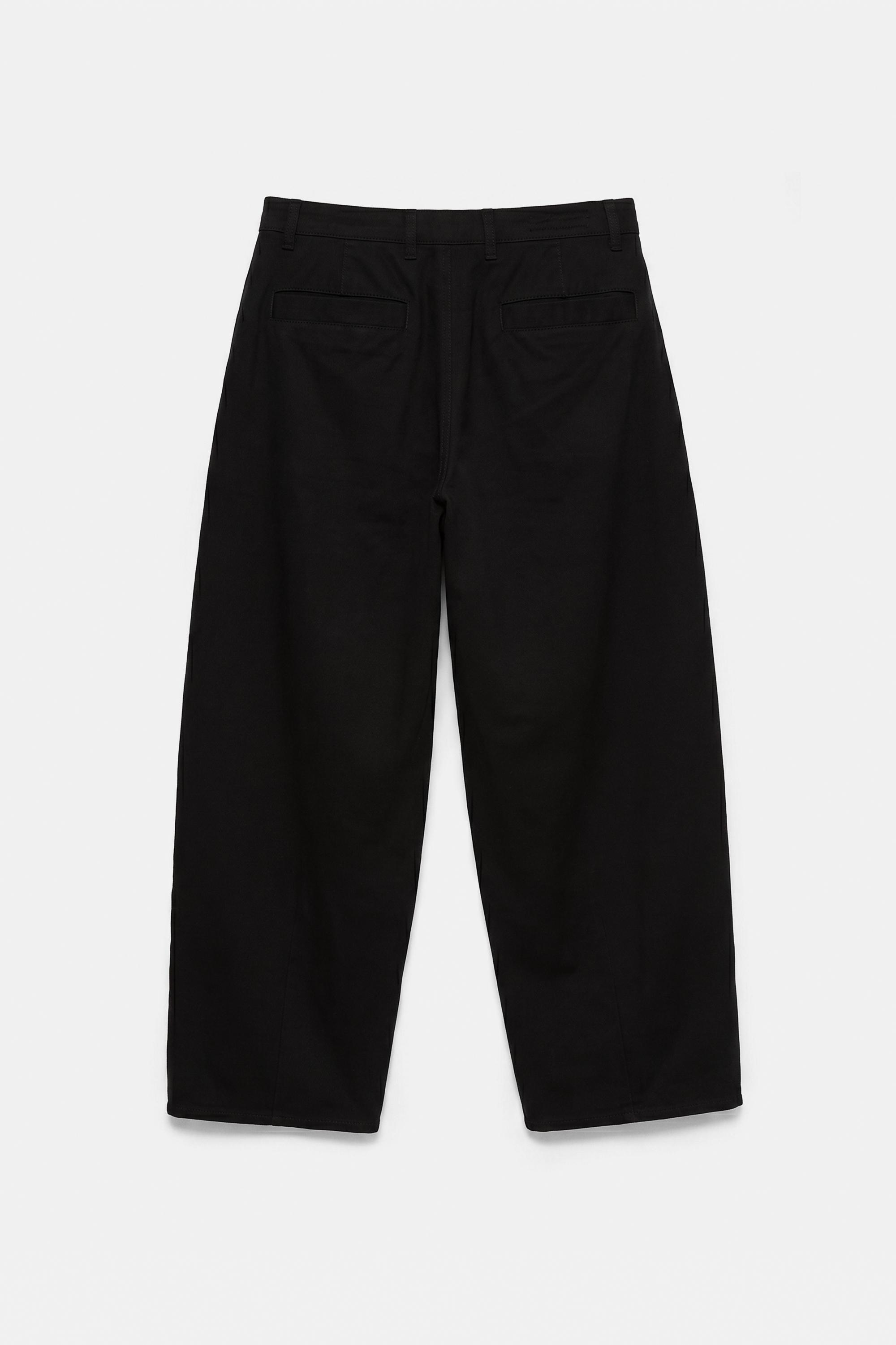 Baggy darted chinos — Black