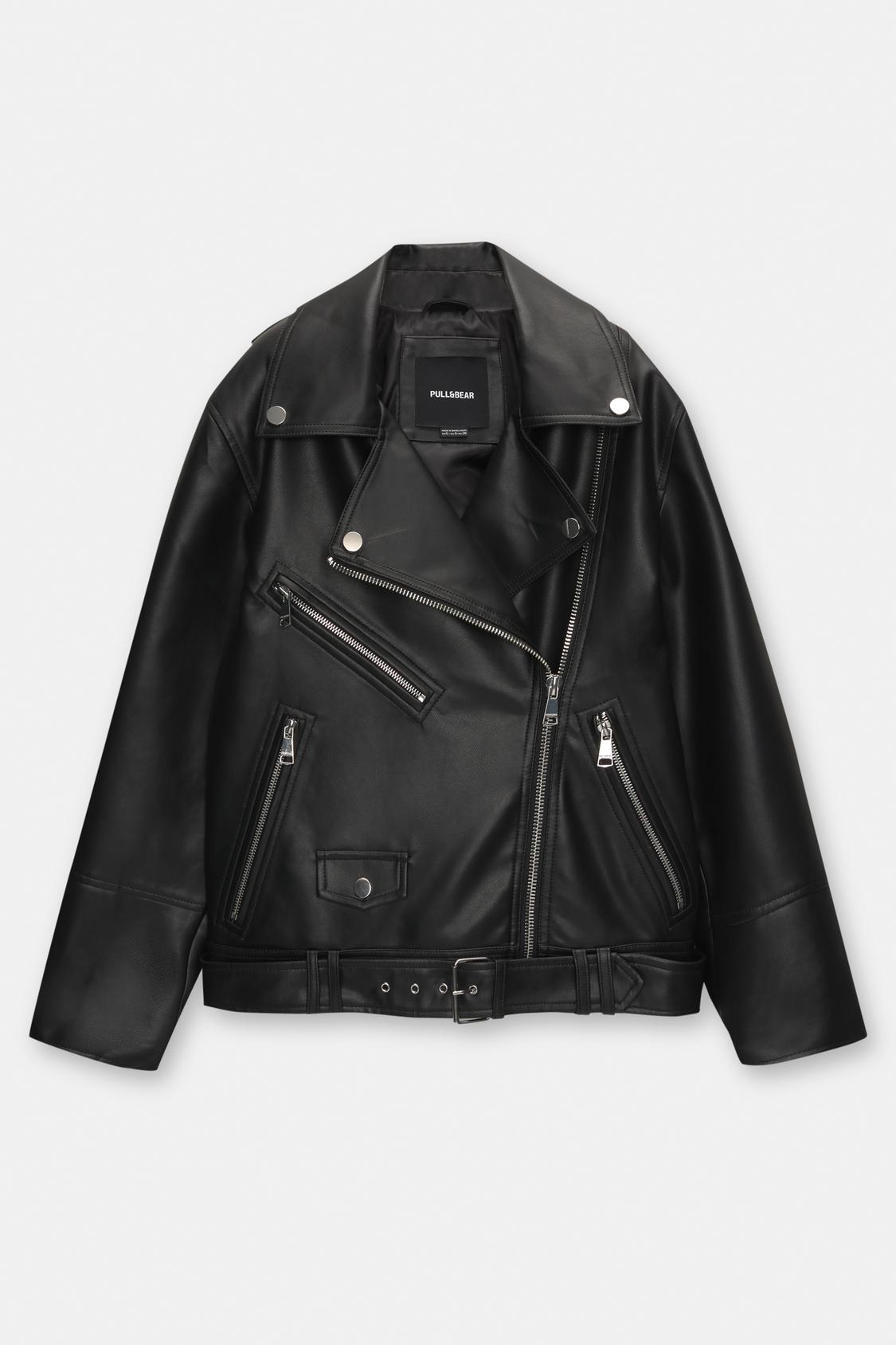 Chaqueta Bomber Cazadora De Piel Pull And Bear Chaqueta Bomber