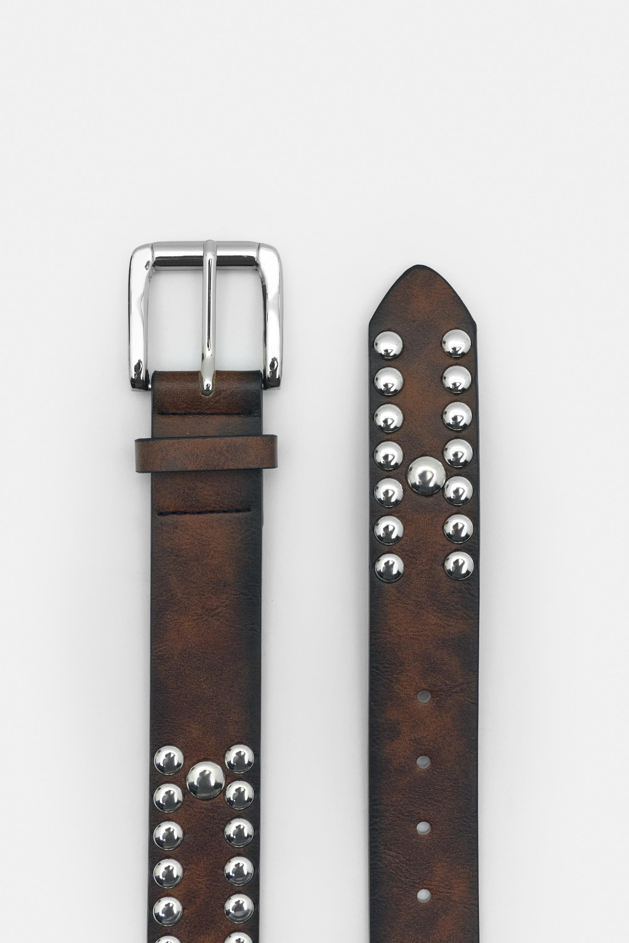 Zımbalı suni deri kemer - Görsel 7