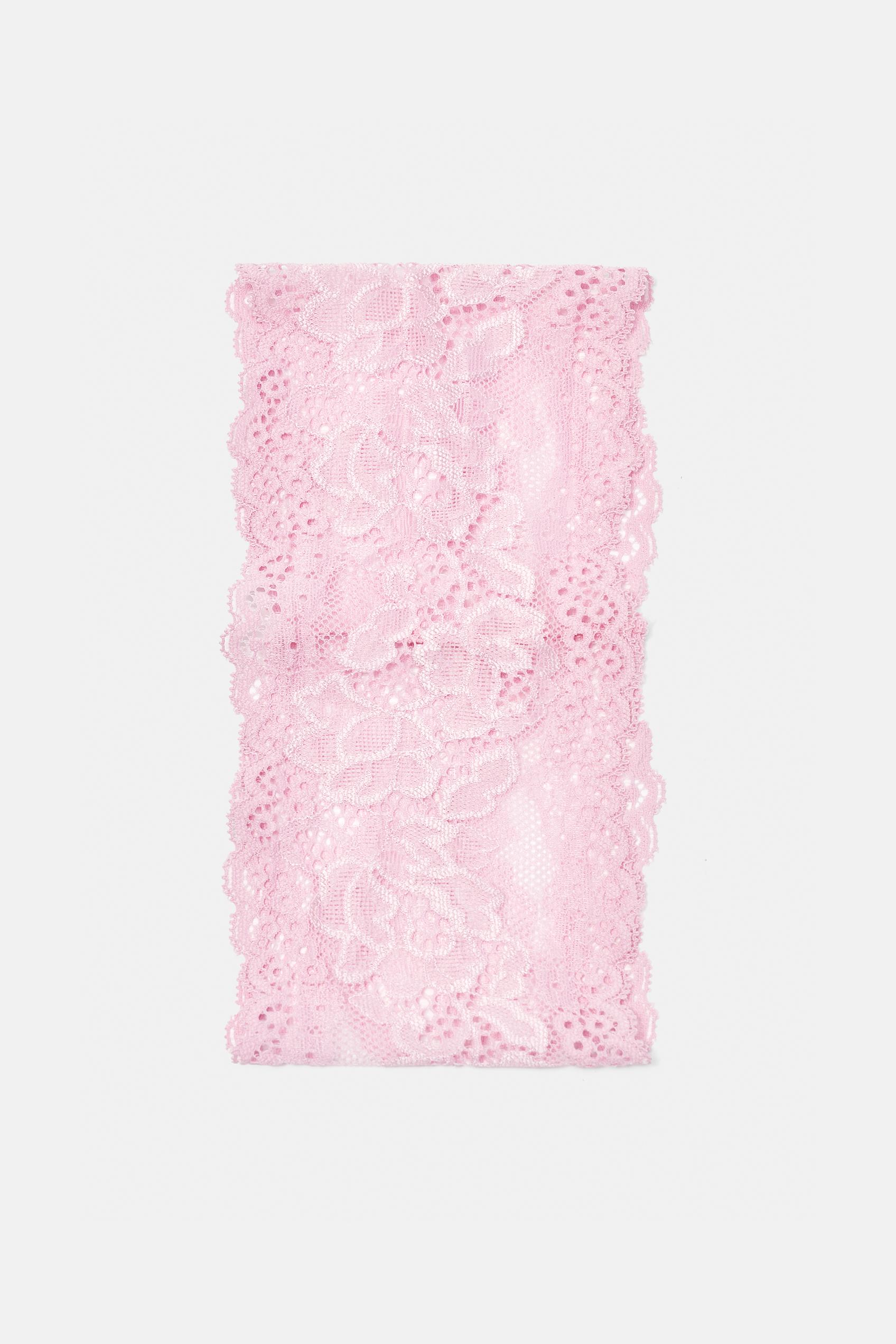 Stretch lace headband — Pink