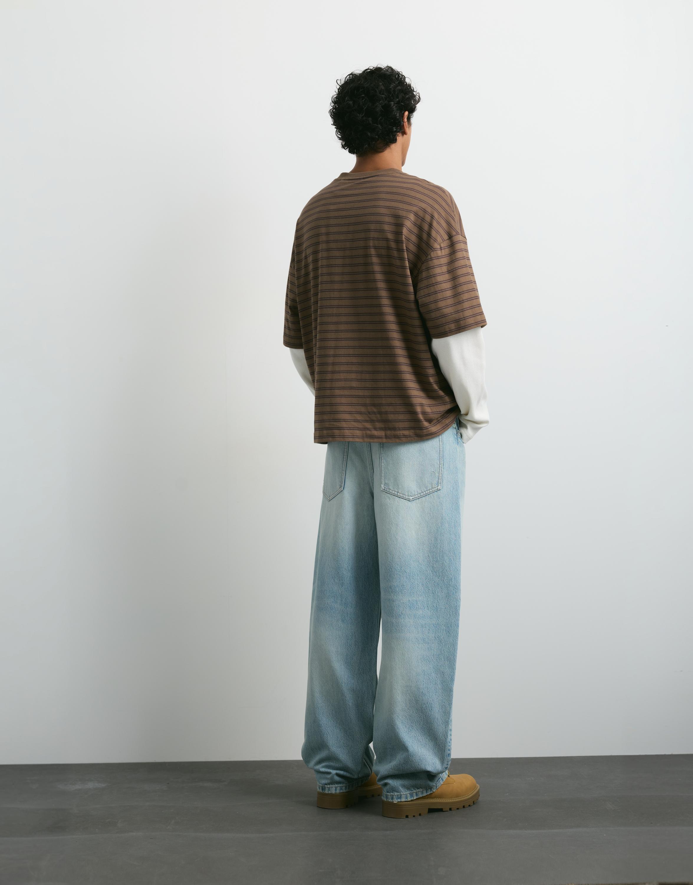 Balloon-fit baggy jeans — Pale indigo