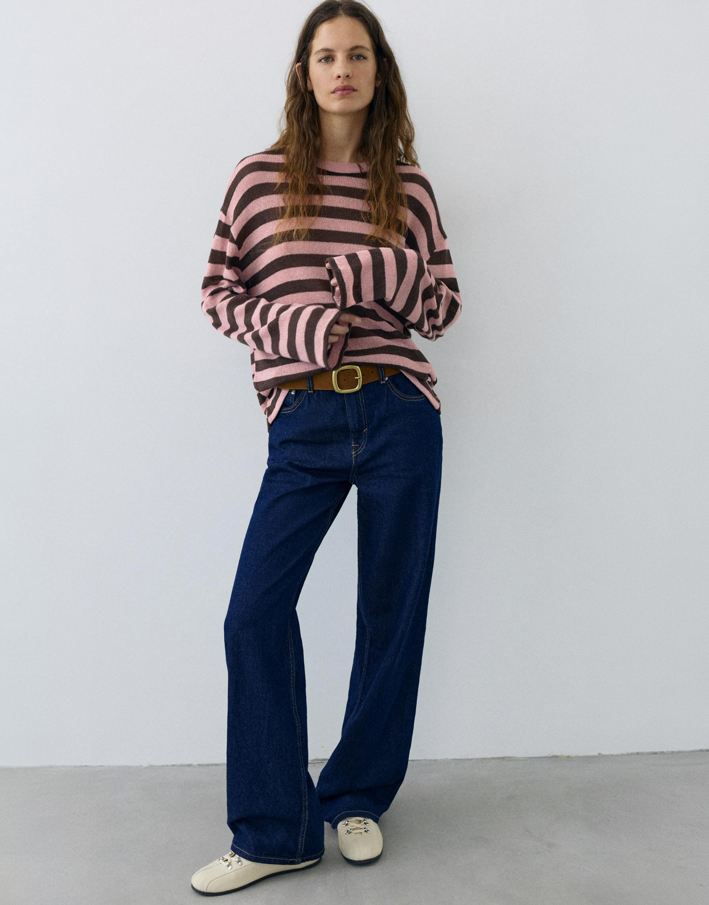 Striped knit T-shirt — Striped