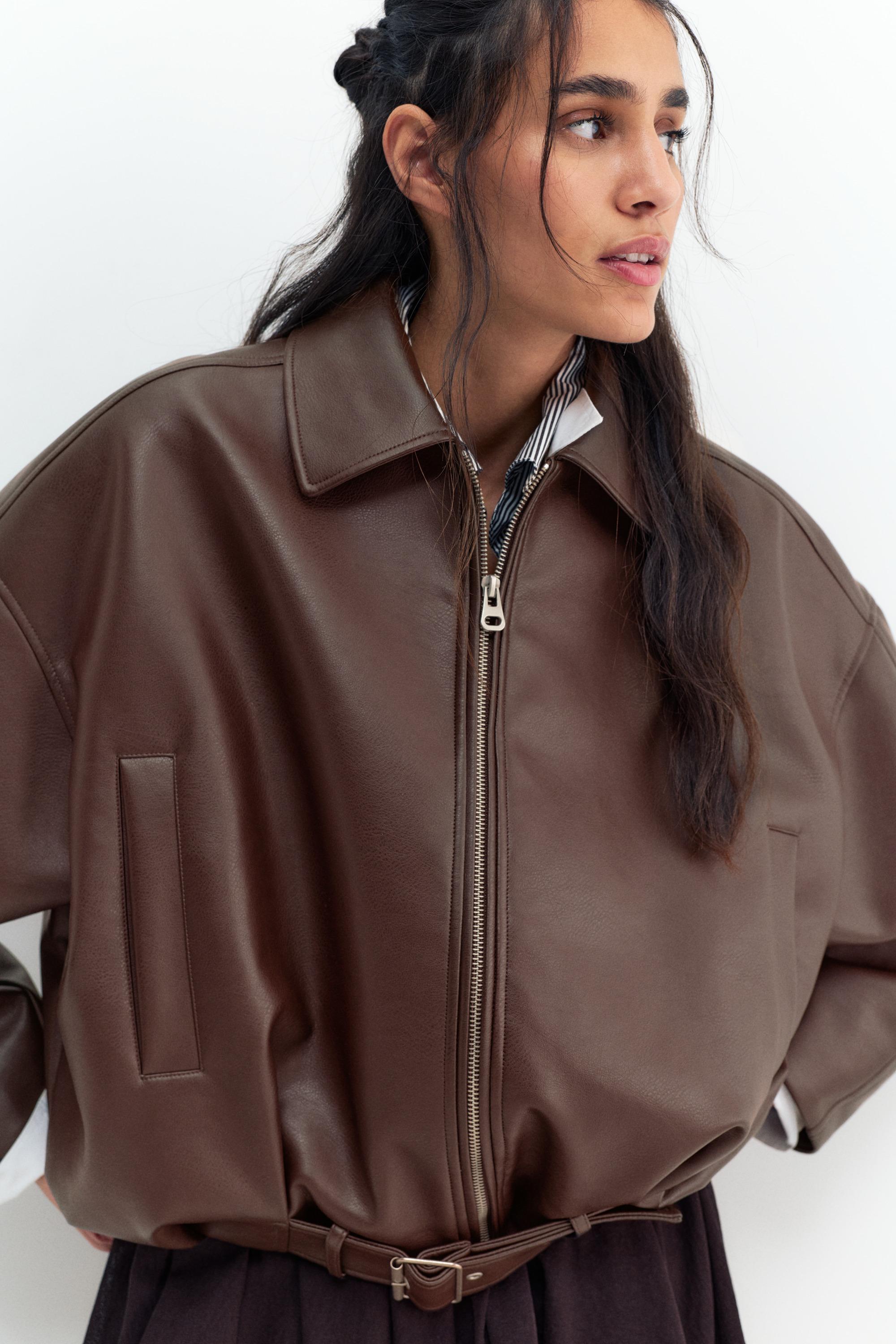 Suni deri balon ceket - Görsel 49