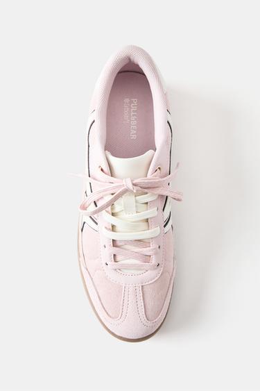 Lace-up retro trainers — Pink 4