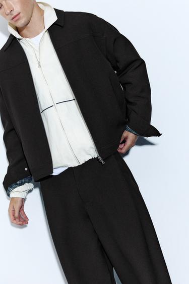 Tailored fit jacket with zip — Black 1