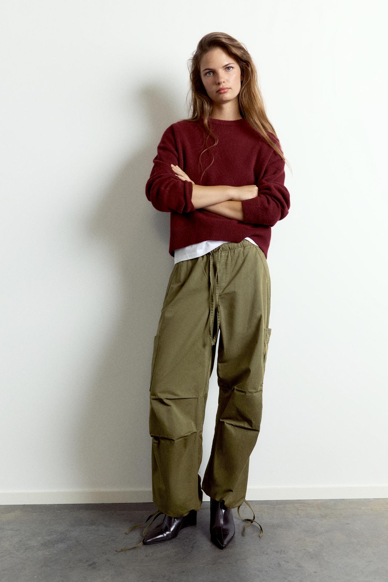Parachute cargo trousers — Khaki