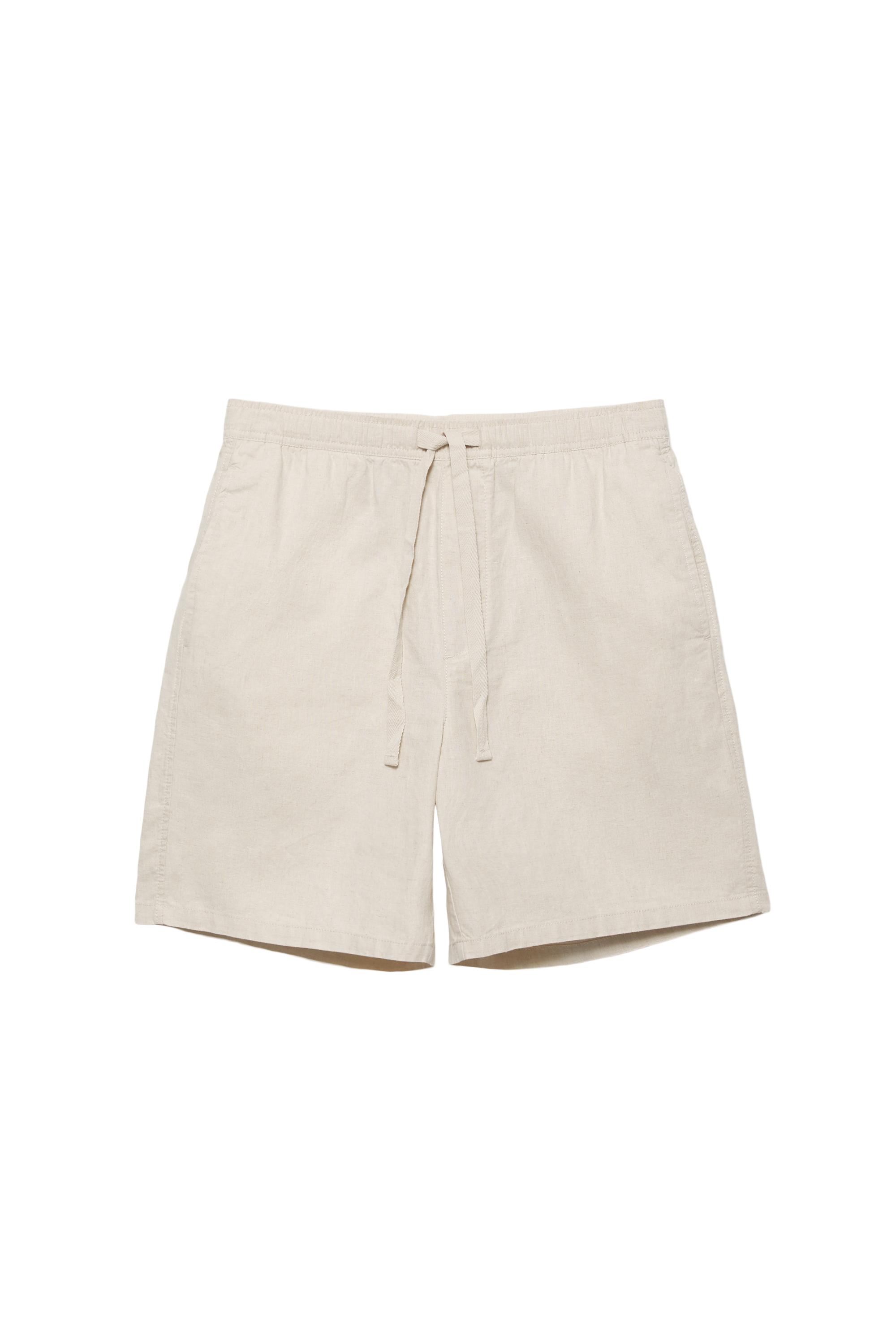 Keten jogger bermuda - Görsel 21