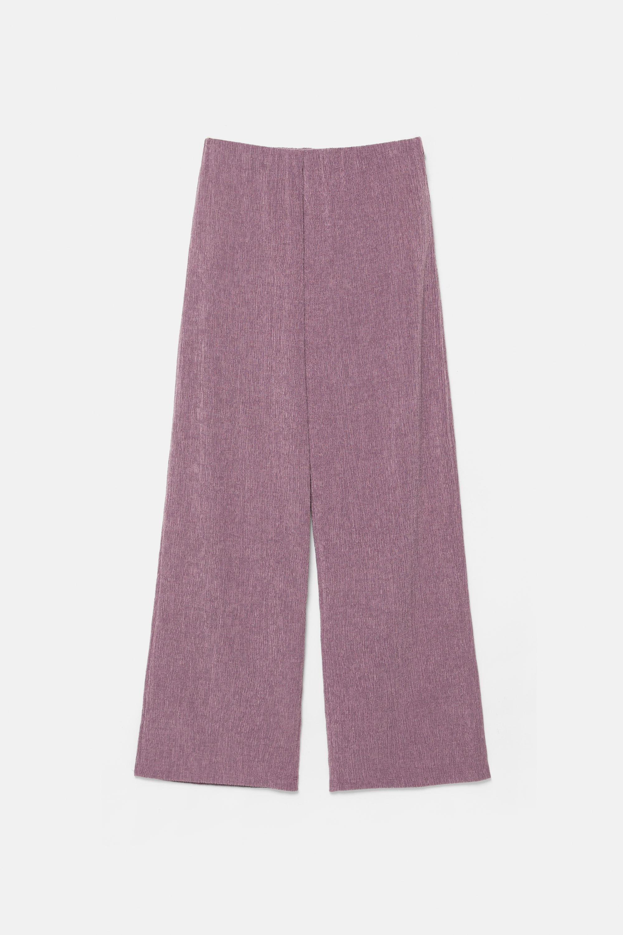 Crepe straight-leg trousers — Lavender