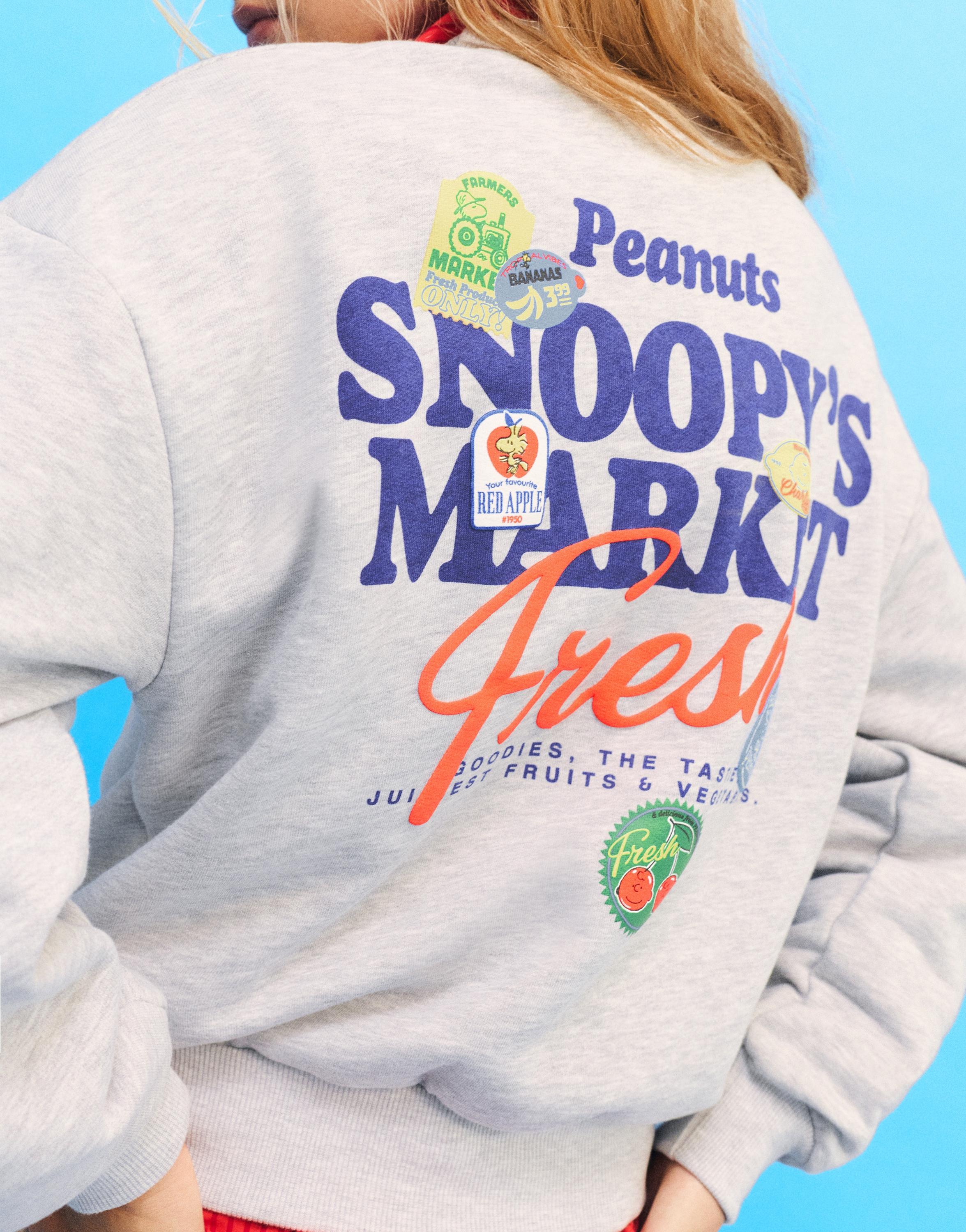 Pull&Bear Snoopy bisiklet yaka sweatshirt görsel 3