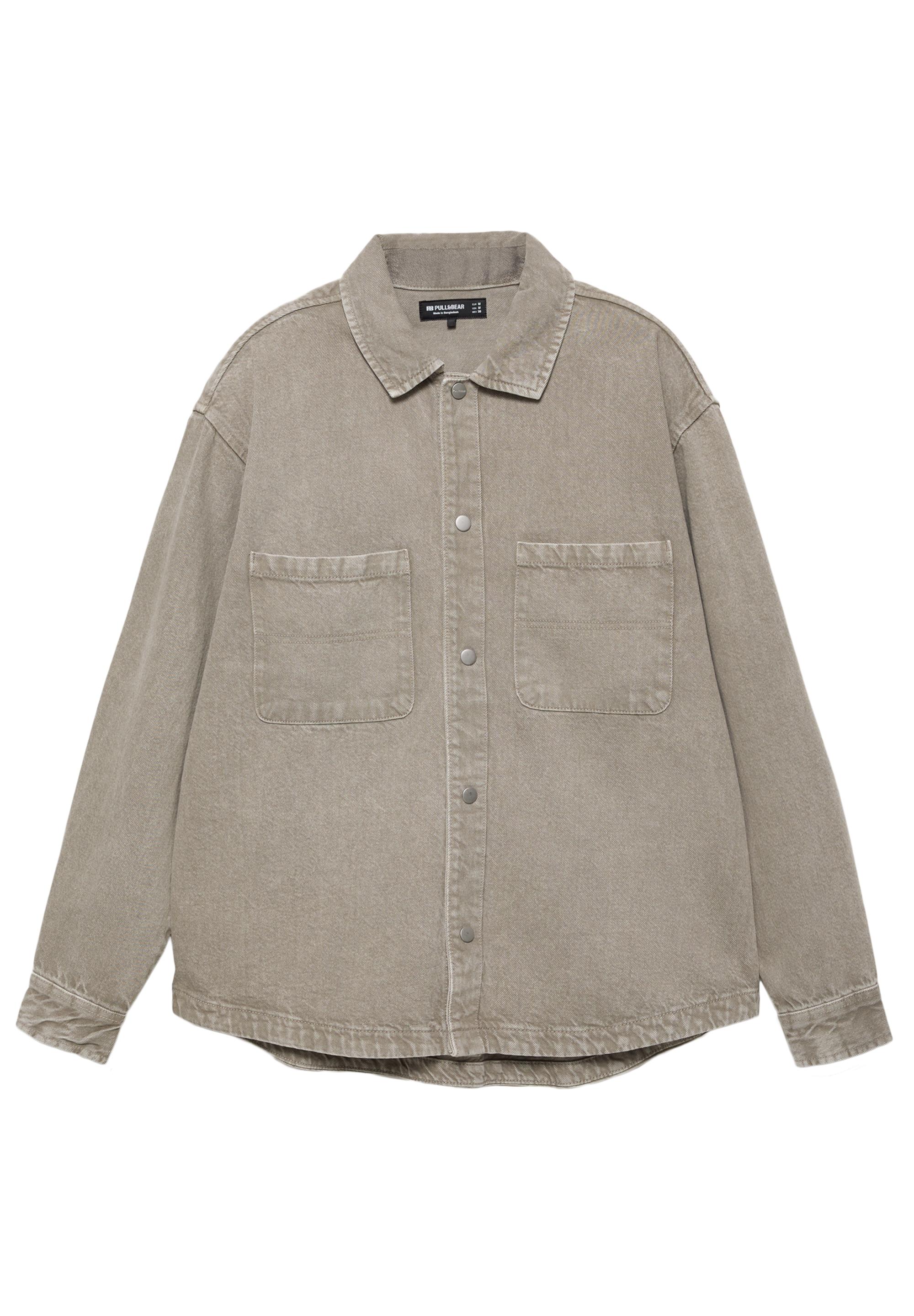 Soluk görünümlü jean gömlek - Görsel 10