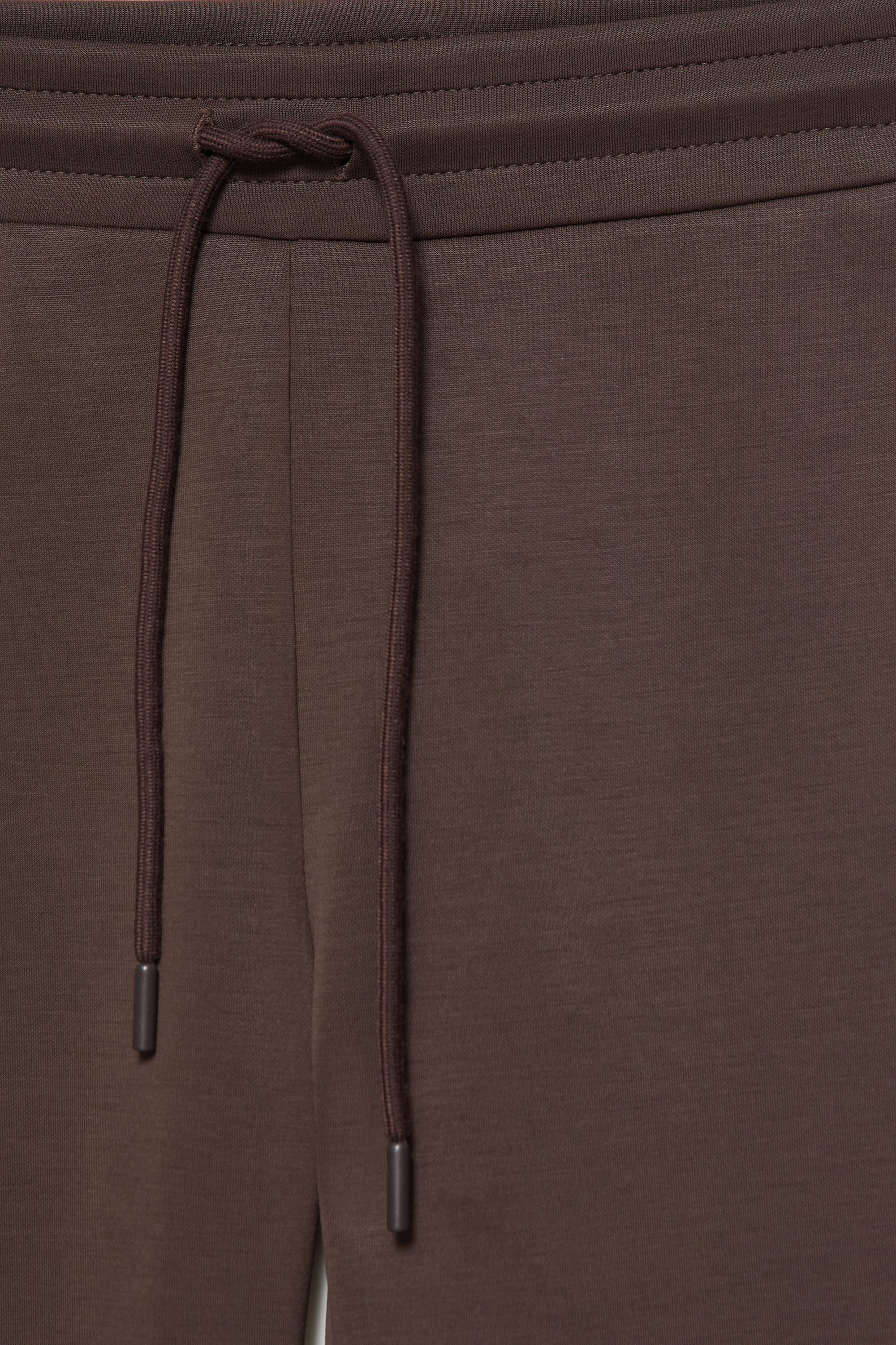 Modal flared trousers — Brown