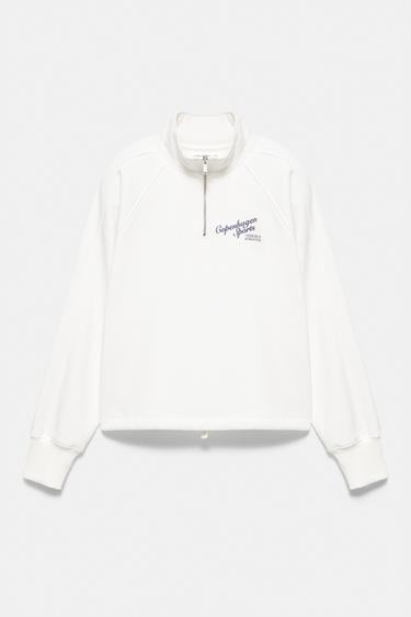 Graphic quarter-zip sweatshirt — Ice 2