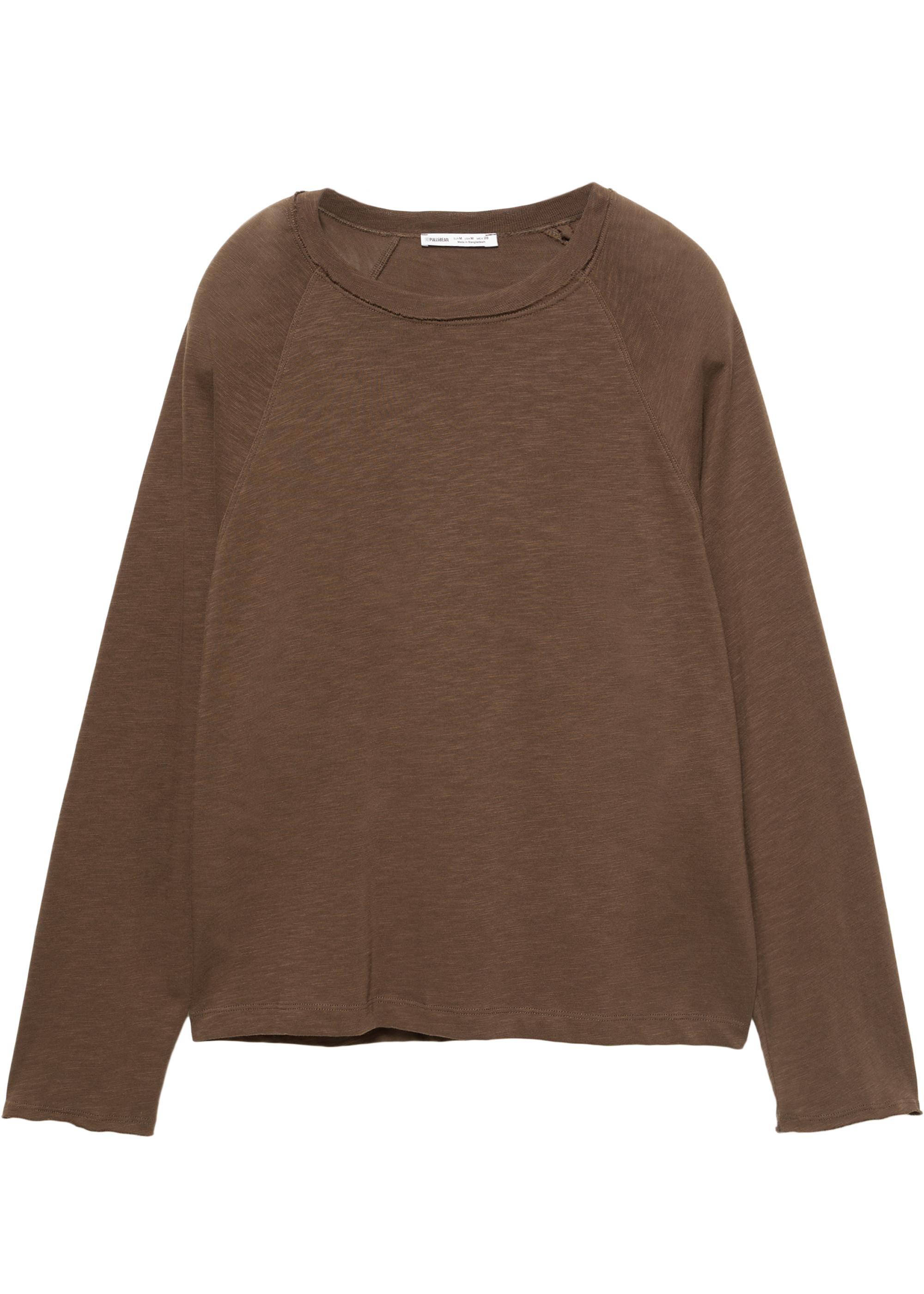 Long sleeve raglan T-shirt — Brown