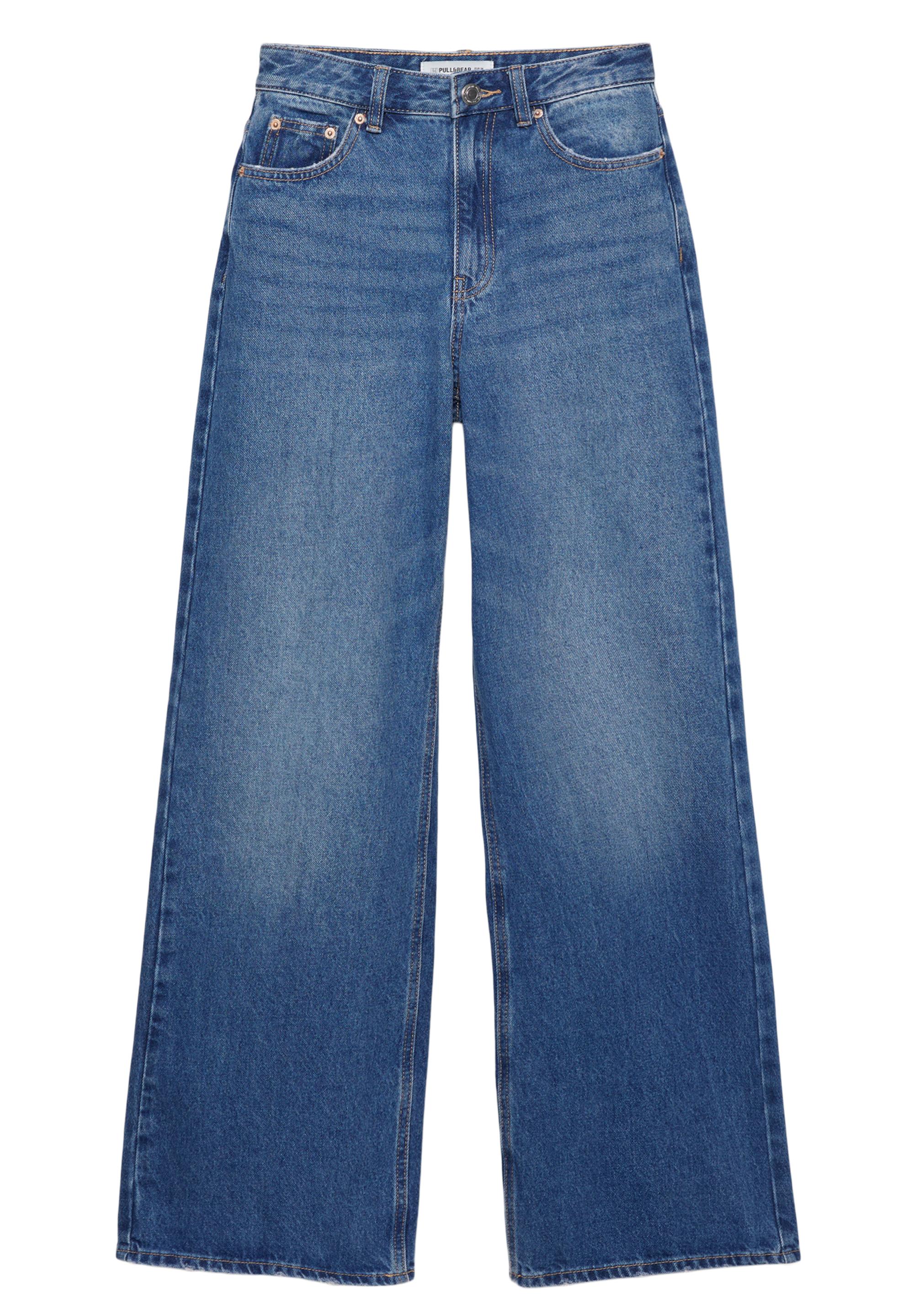 High-waist wide-leg jeans — Indigo