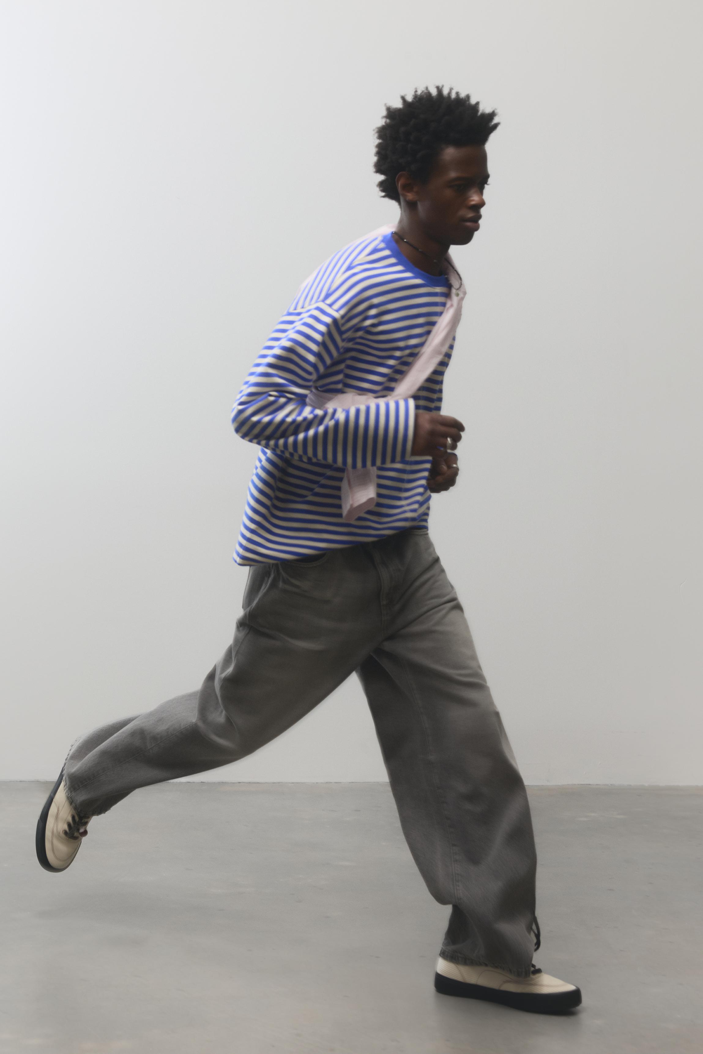 Çizgili uzun kollu t-shirt - Görsel 17