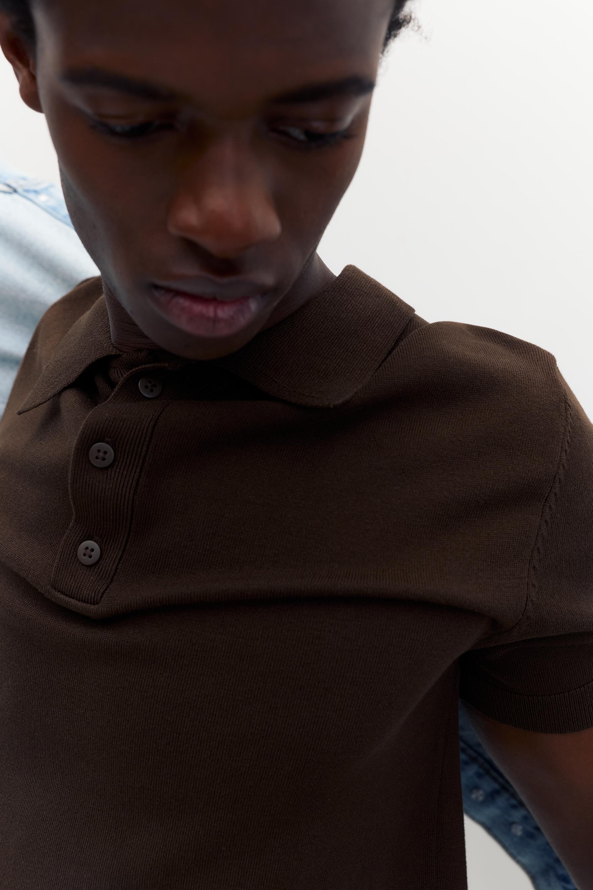 Kısa kollu örgü polo - Görsel 63