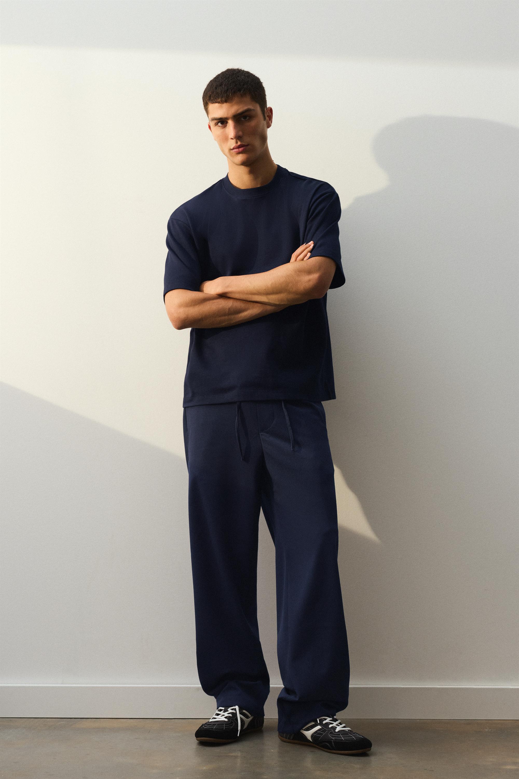 Tailored fit joggers — Navy