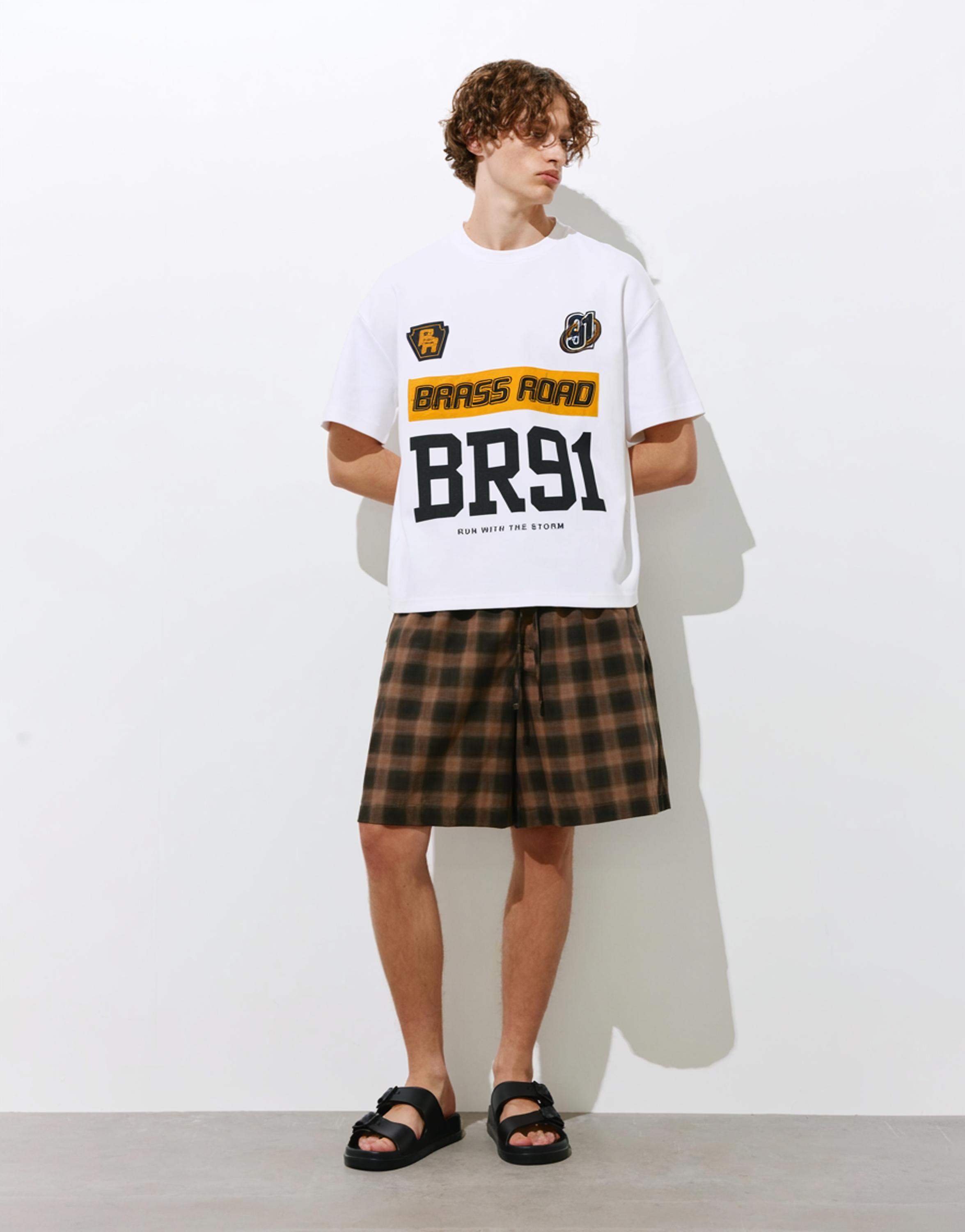 Brass Road boxy T-shirt — White