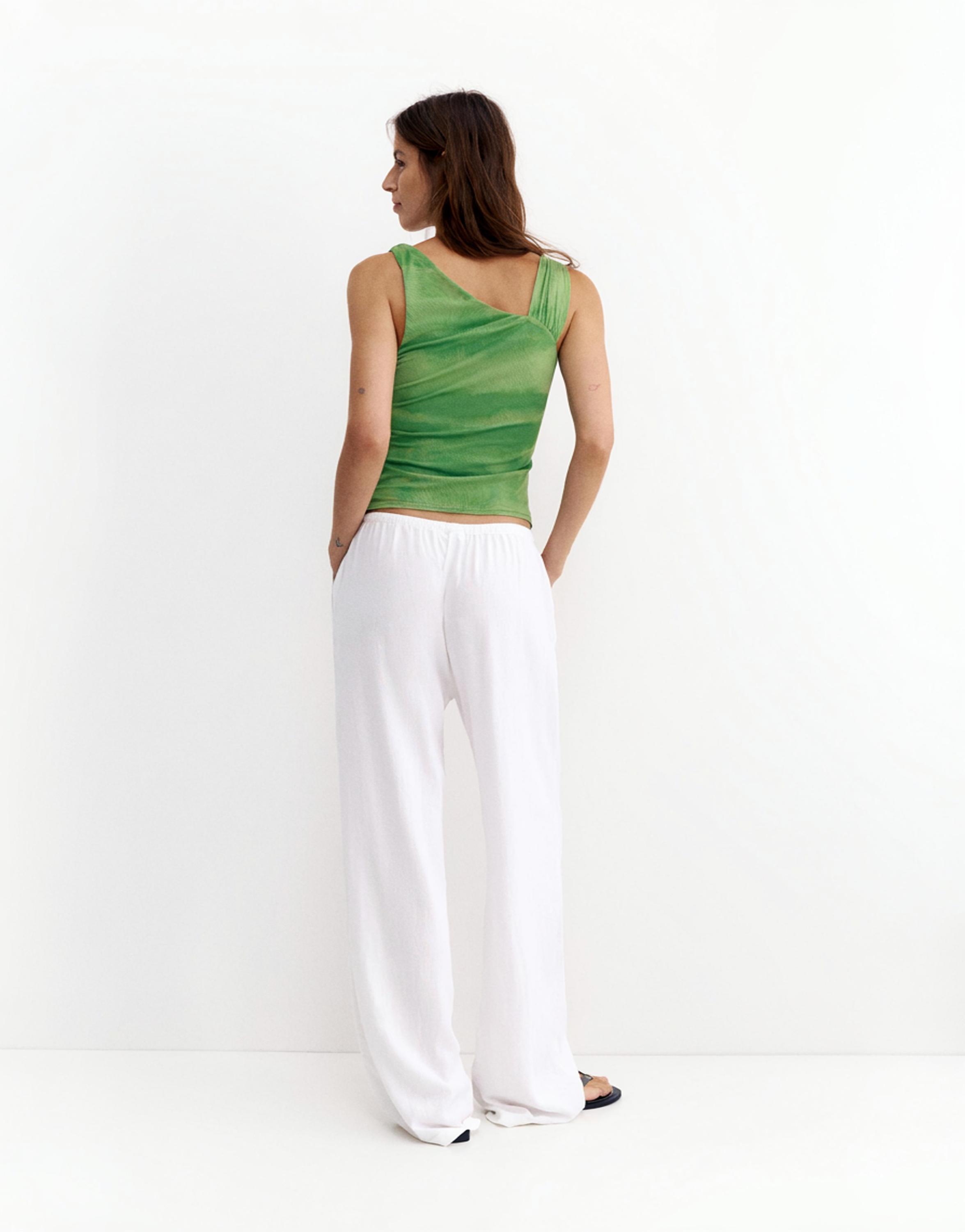 Draped asymmetric top — Green