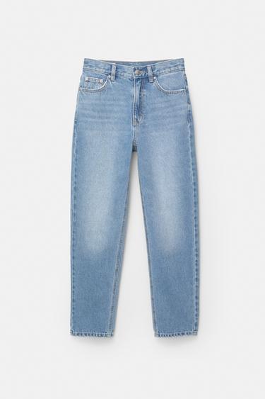 High-waist mom fit jeans — Medium blue 4
