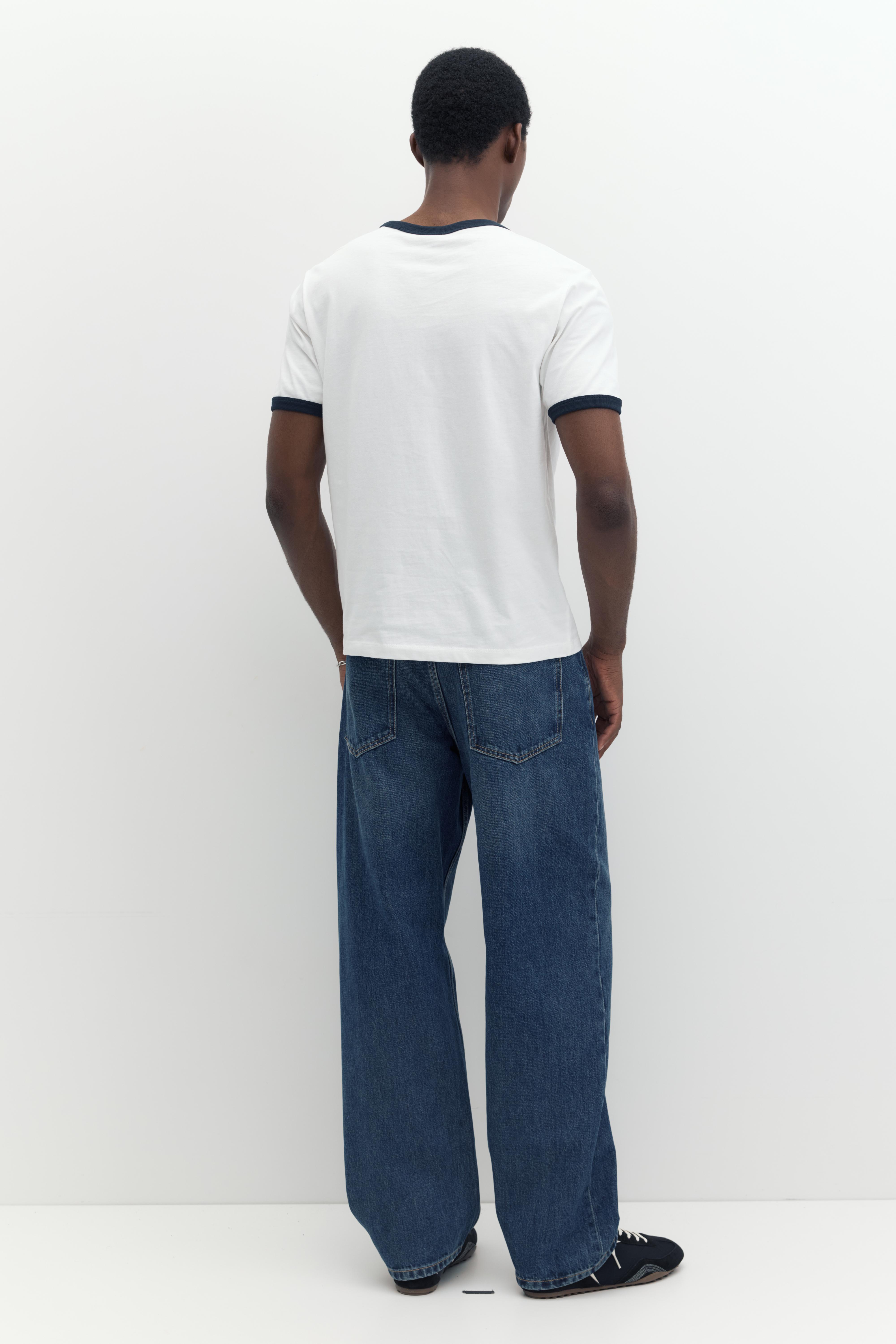 Contrast trim T-shirt — Off white