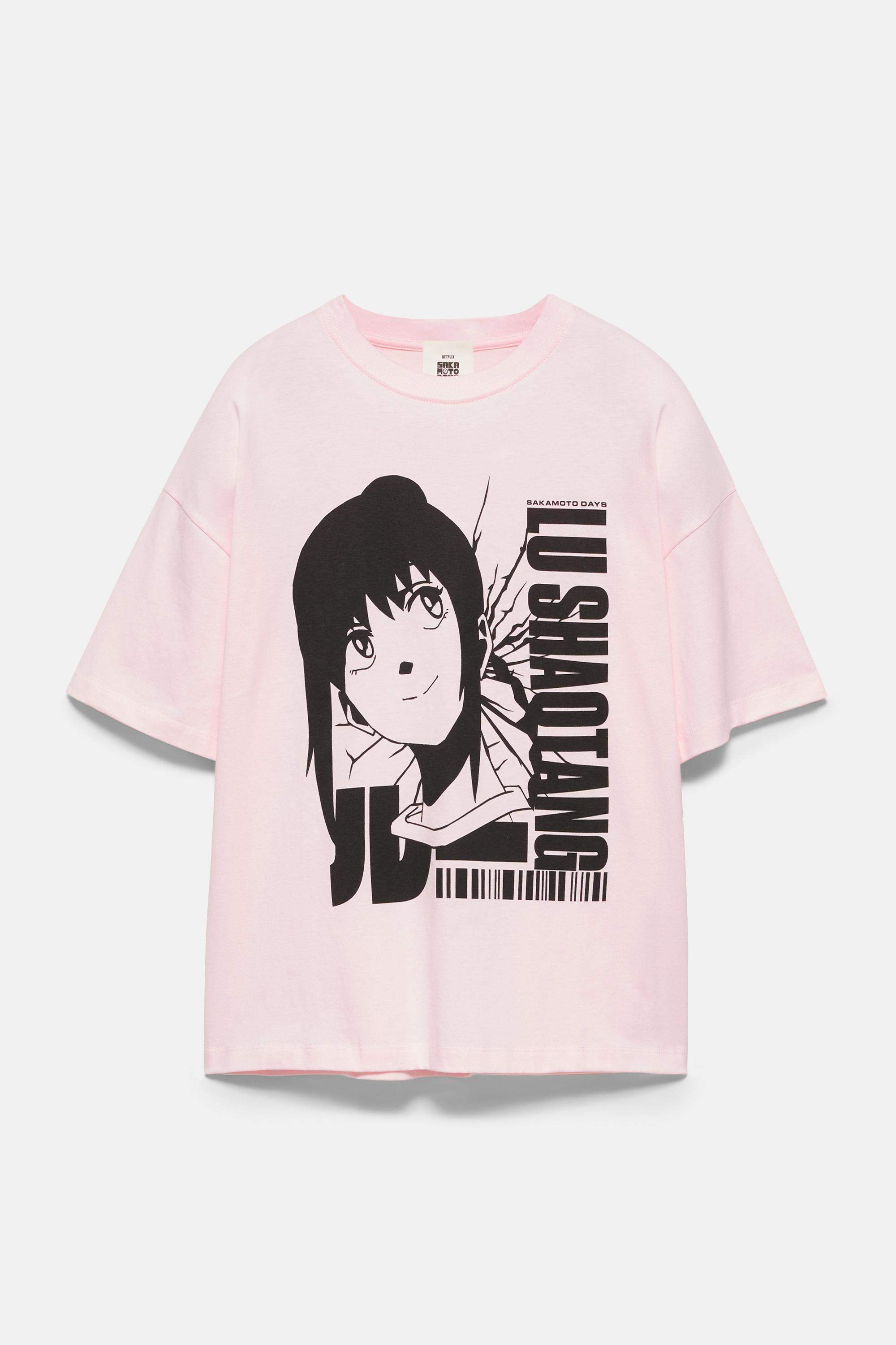Sakamoto Days oversize T-shirt — Pink