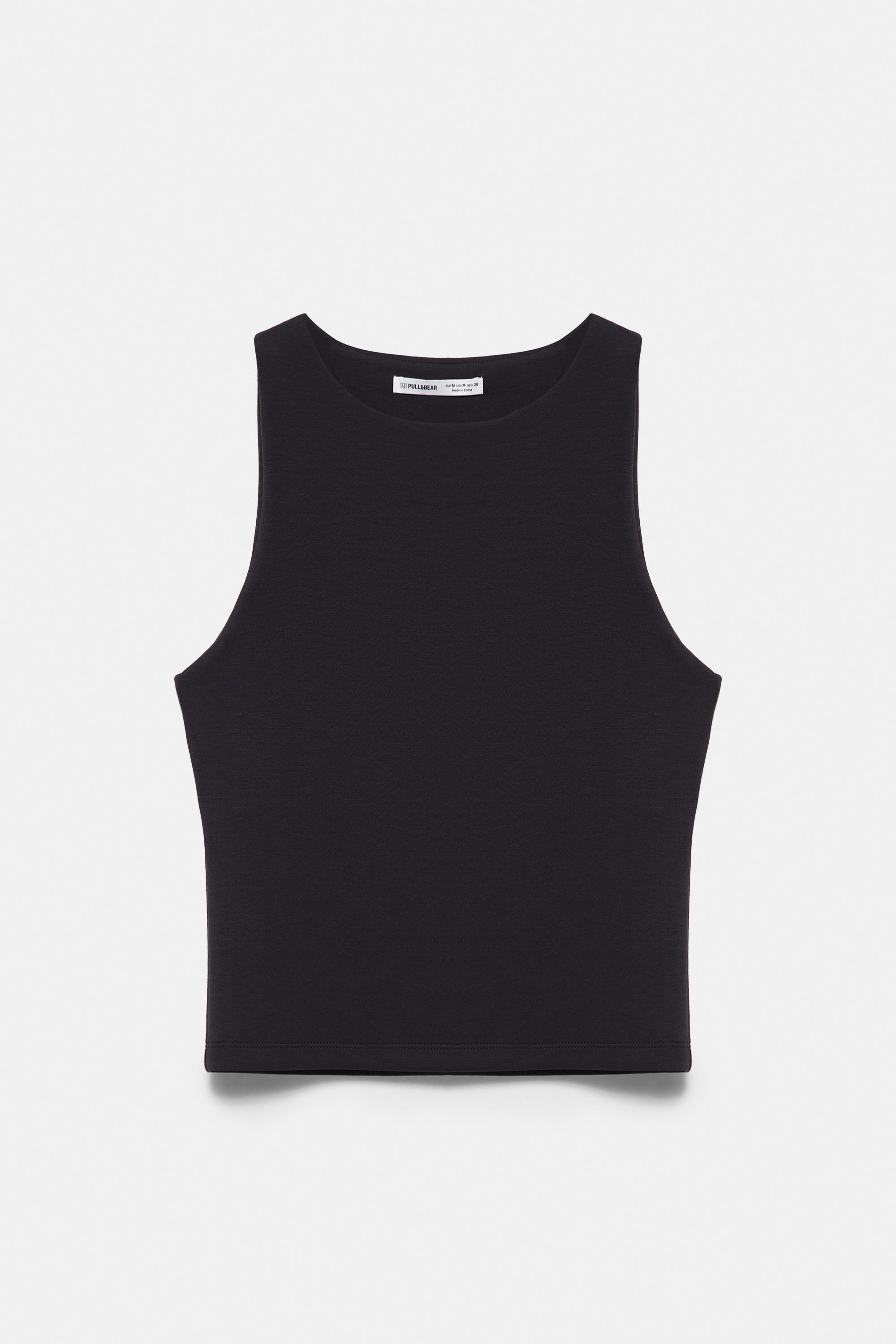Soft-touch tank top — Black