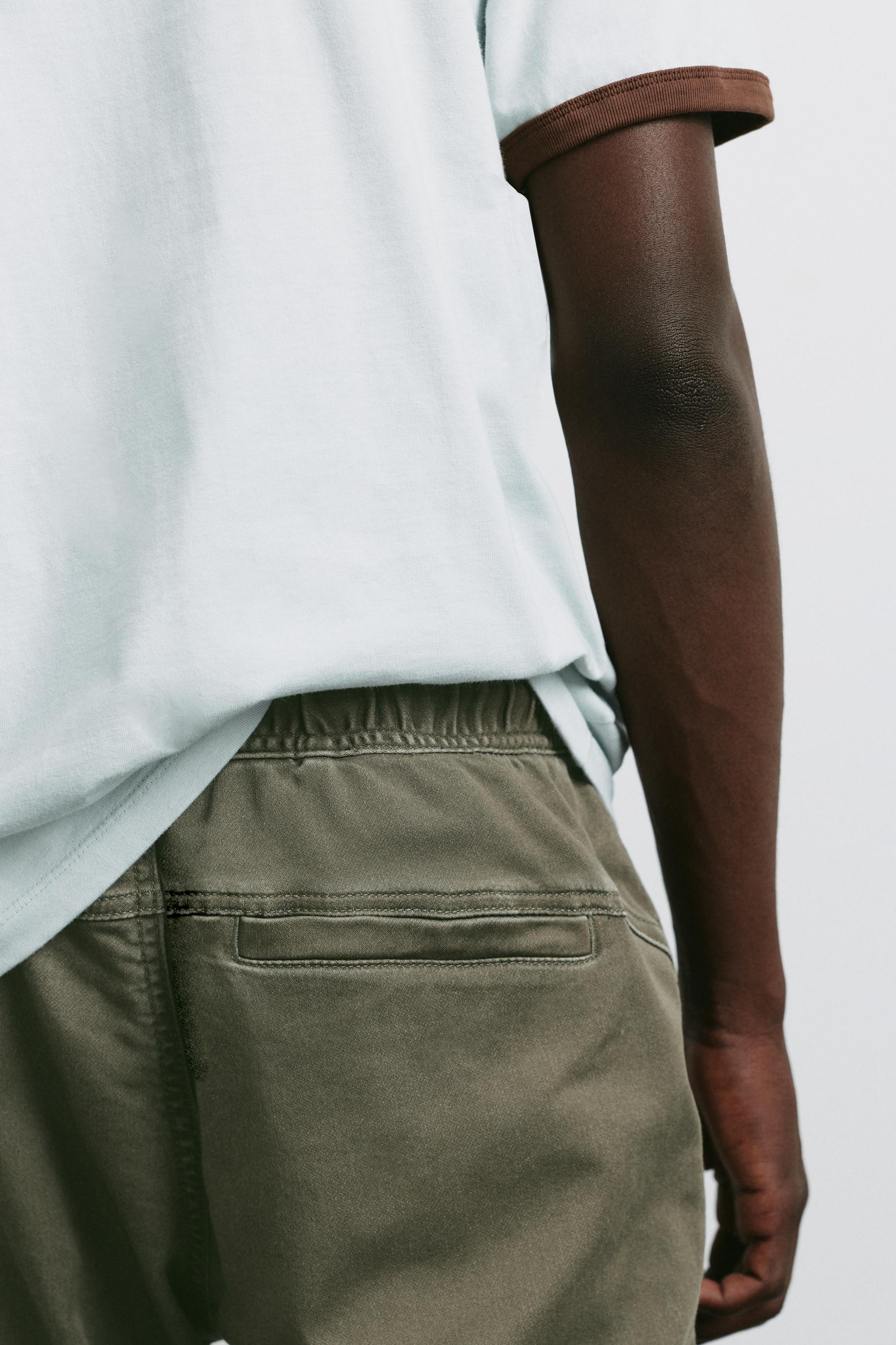 Regular fit jogging trousers — Dark khaki
