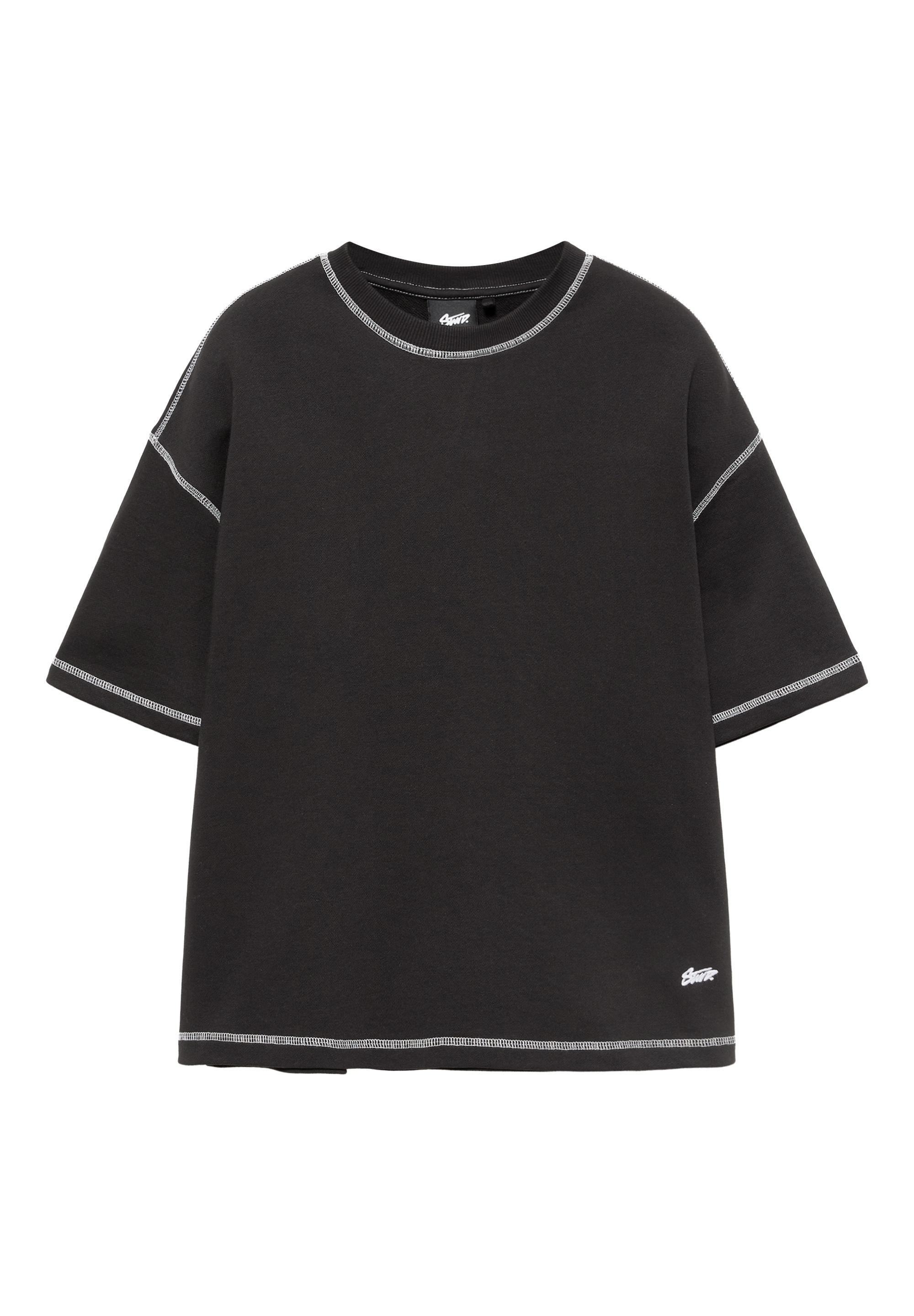 Short sleeve STWD seam sweatshirt — Black